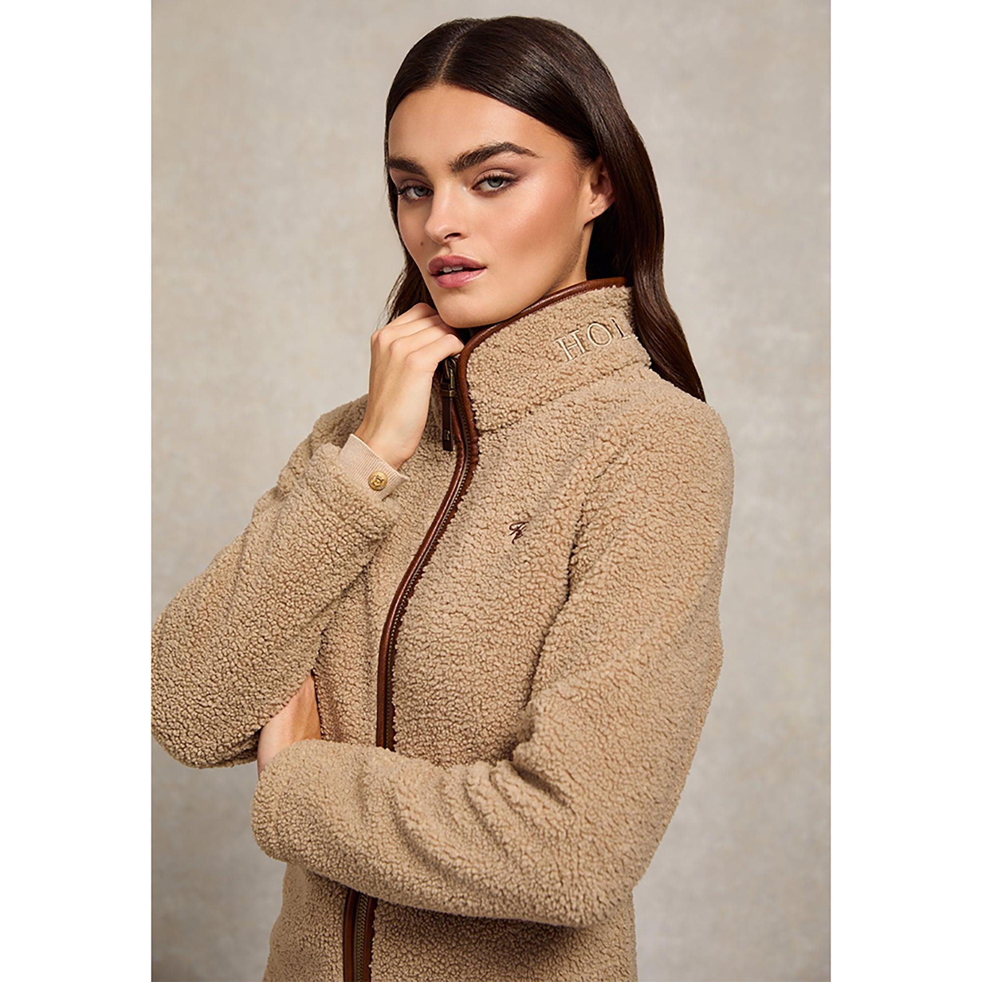 Product image 5 of 12 of Holland Cooper Women's Country Fleece Jacket - Natural Borg