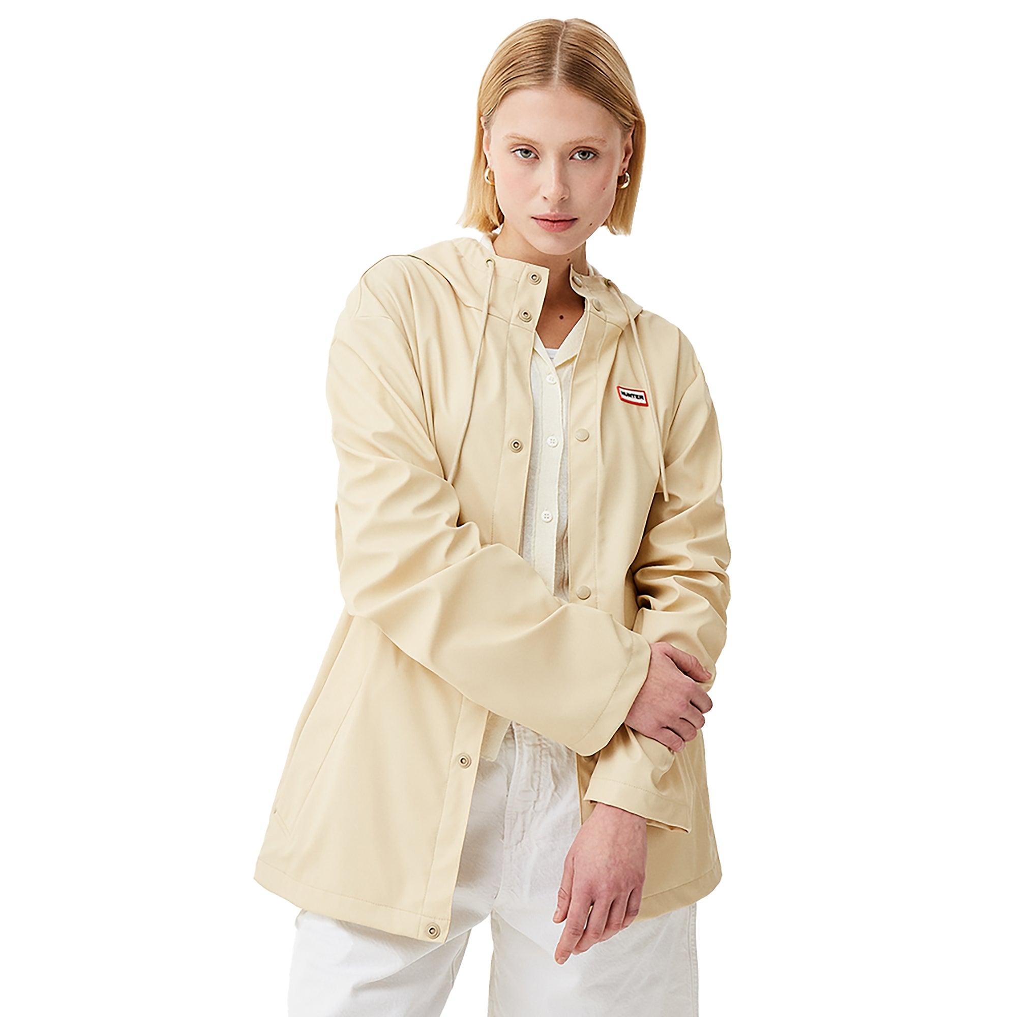 Product image 1 of 8 of Hunter Unisex Downpour Izzy Pu Hooded Jacket - Gravel