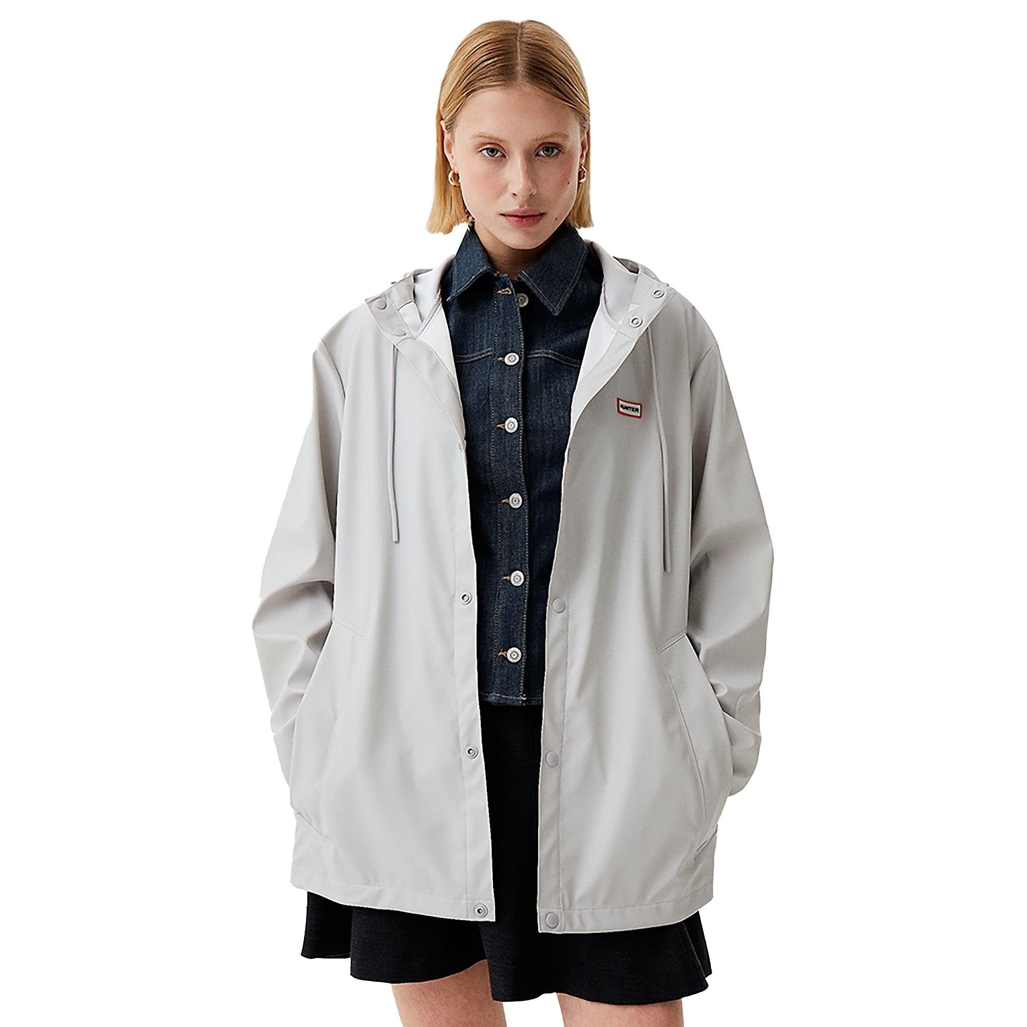 Product image 1 of 8 of Hunter Unisex Downpour Izzy Pu Hooded Jacket - Microchip