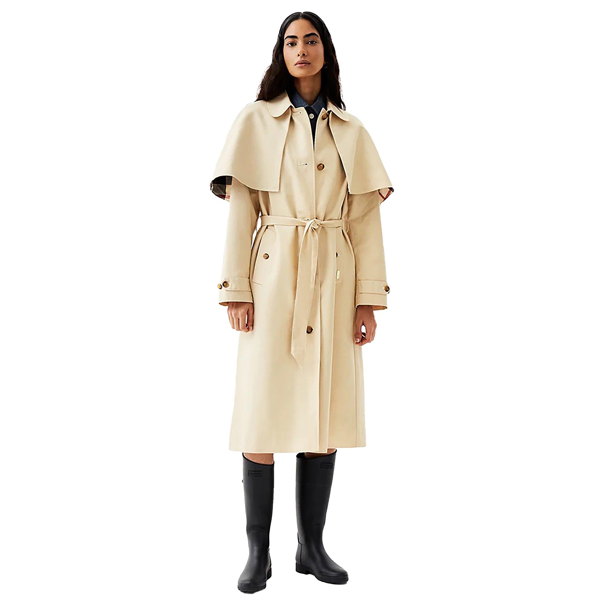 Product image 1 of 7 of Hunter Women's Keltie Cape Trench Coat - Gravel