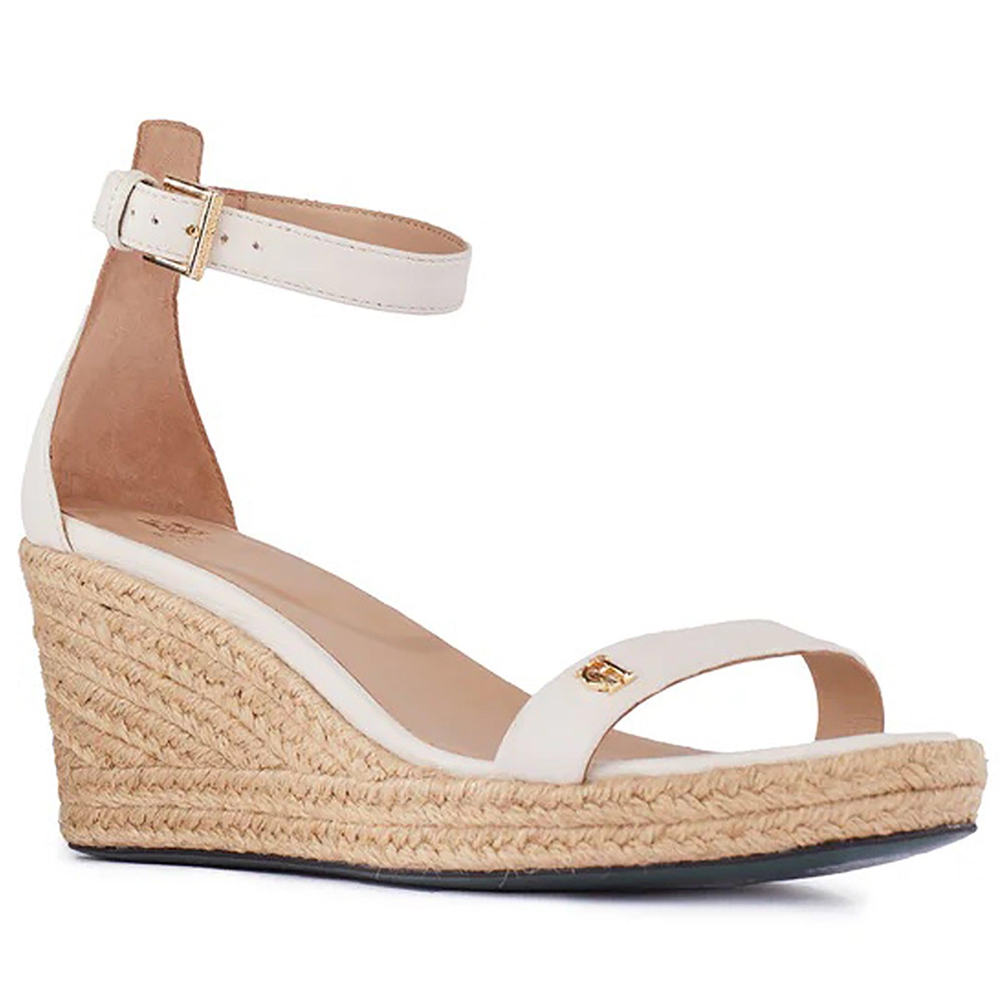 Product image 4 of 8 of Holland Cooper Women's St Lucia Espadrille Wedge Sandals - Cream Leather