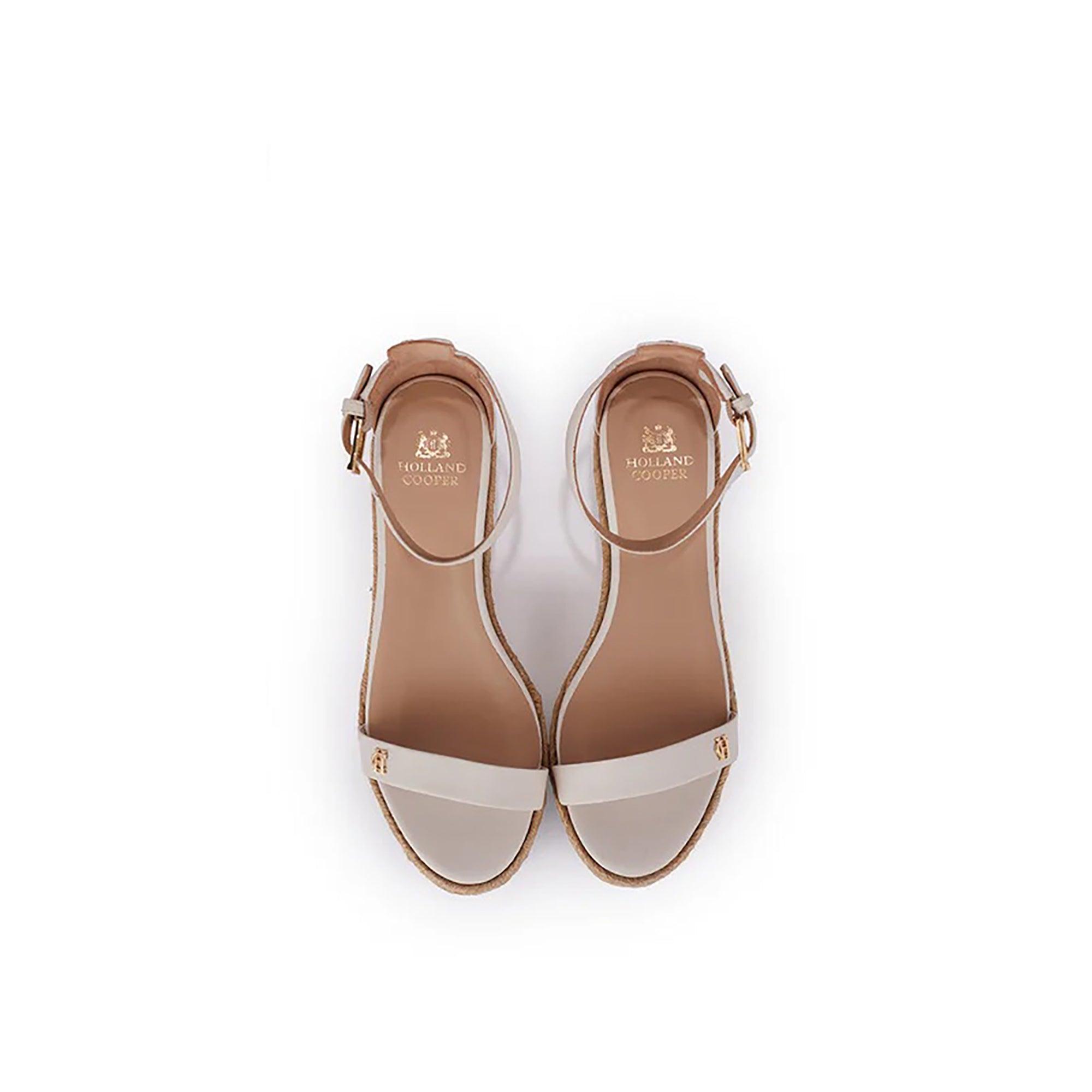Product image 8 of 8 of Holland Cooper Women's St Lucia Espadrille Wedge Sandals - Cream Leather