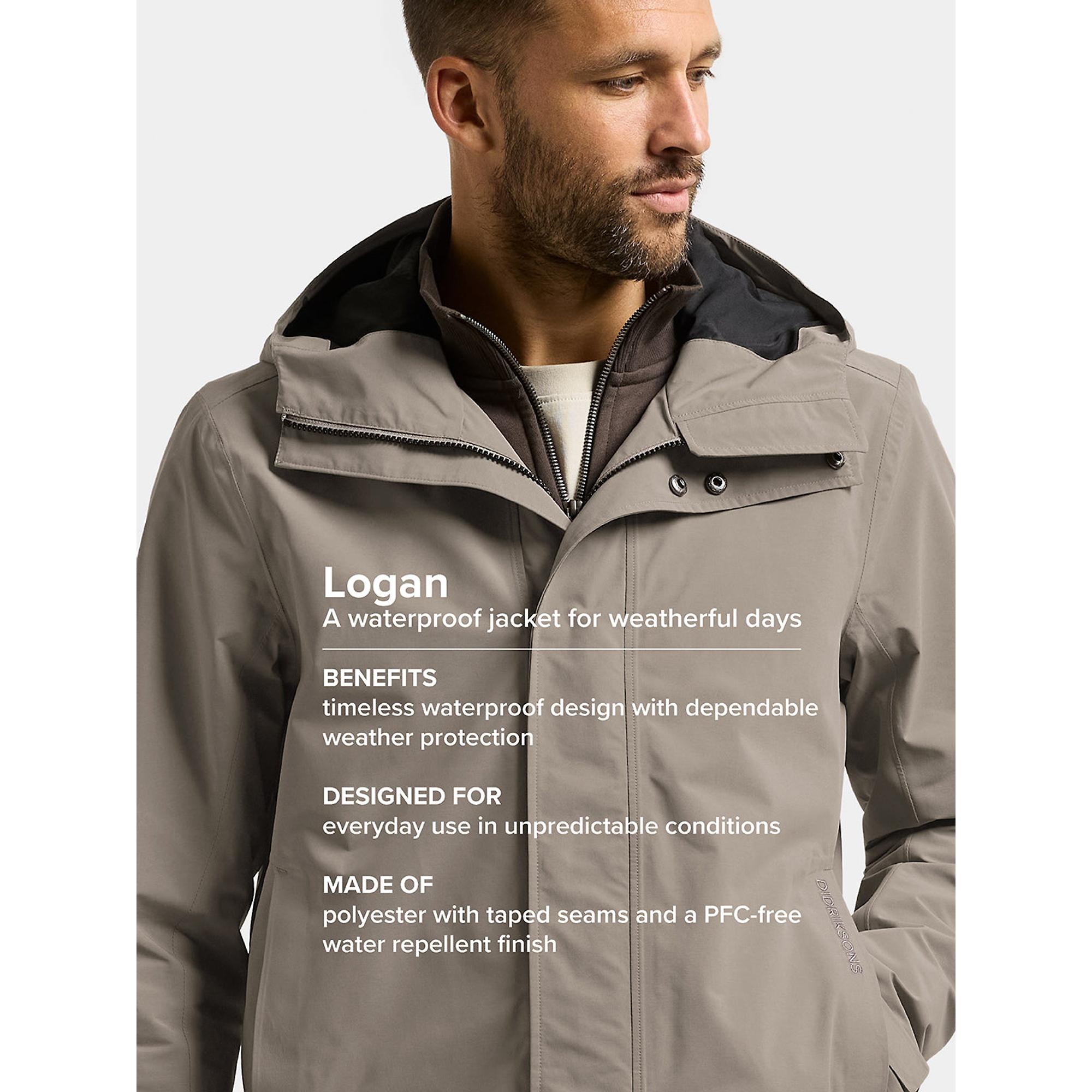 Product image 5 of 13 of Didriksons Men's Logan Waterproof Jacket - Ash Brown