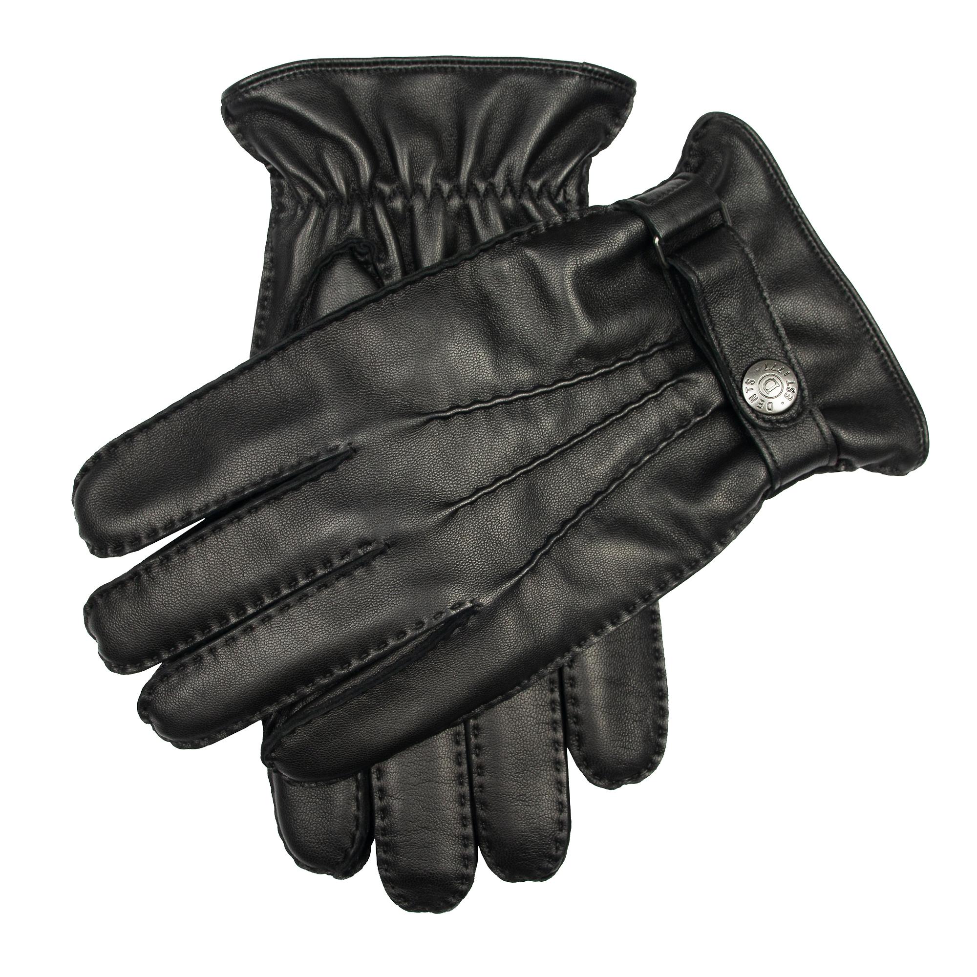 Product image 1 of 10 of Dents Men's Tetbury Handsewn Three-Point Wool and Cashmere Blend-Lined Leather Gloves - Black
