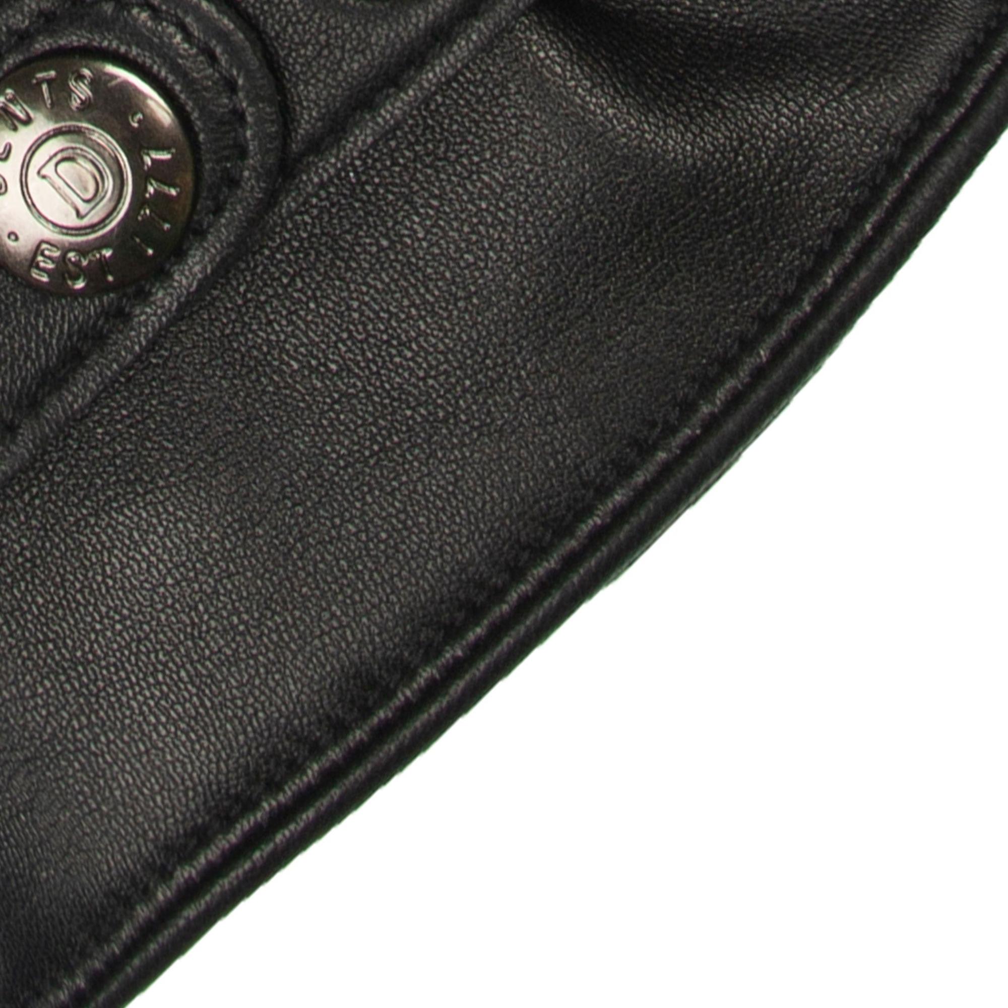 Product image 10 of 10 of Dents Men's Tetbury Handsewn Three-Point Wool and Cashmere Blend-Lined Leather Gloves - Black