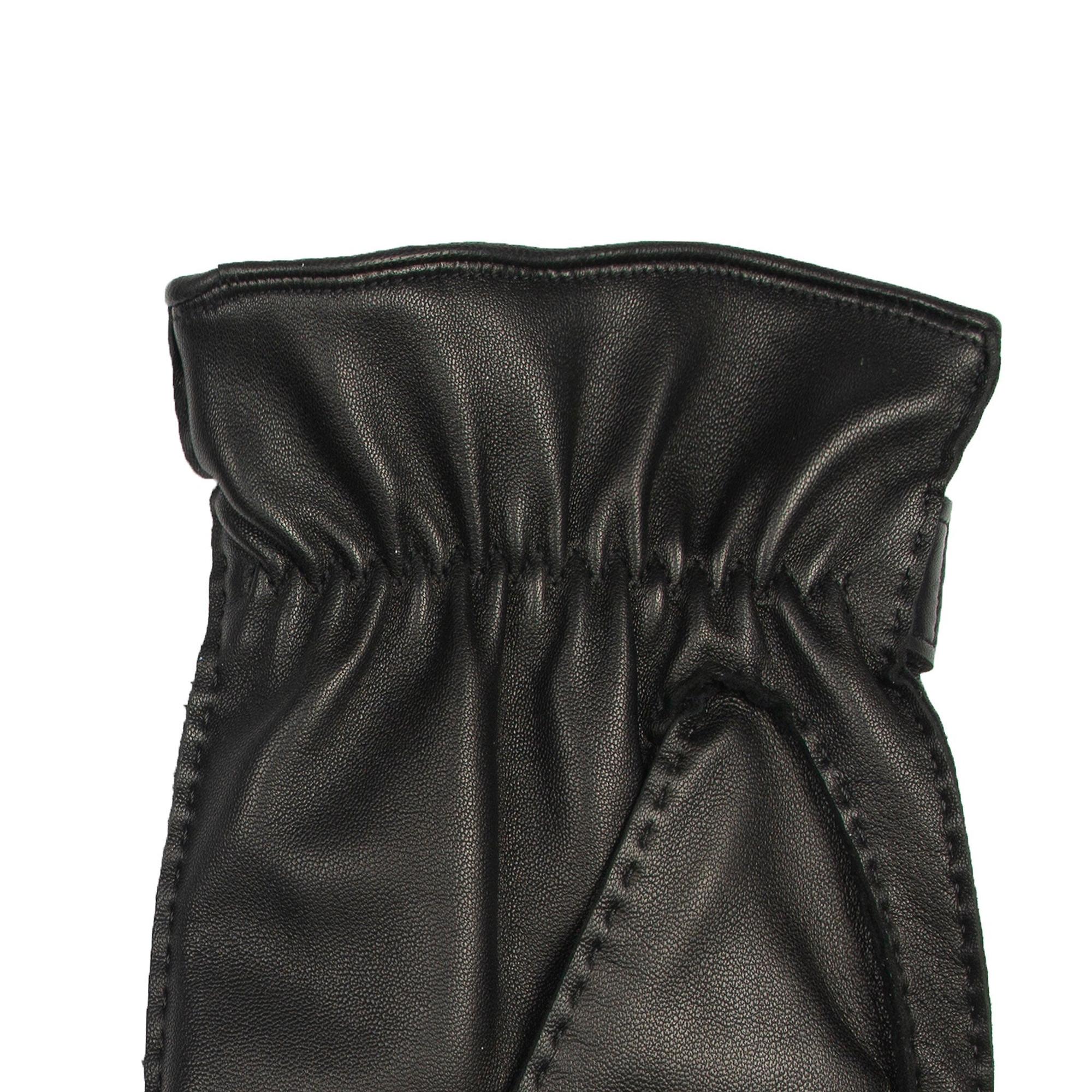 Product image 6 of 10 of Dents Men's Tetbury Handsewn Three-Point Wool and Cashmere Blend-Lined Leather Gloves - Black