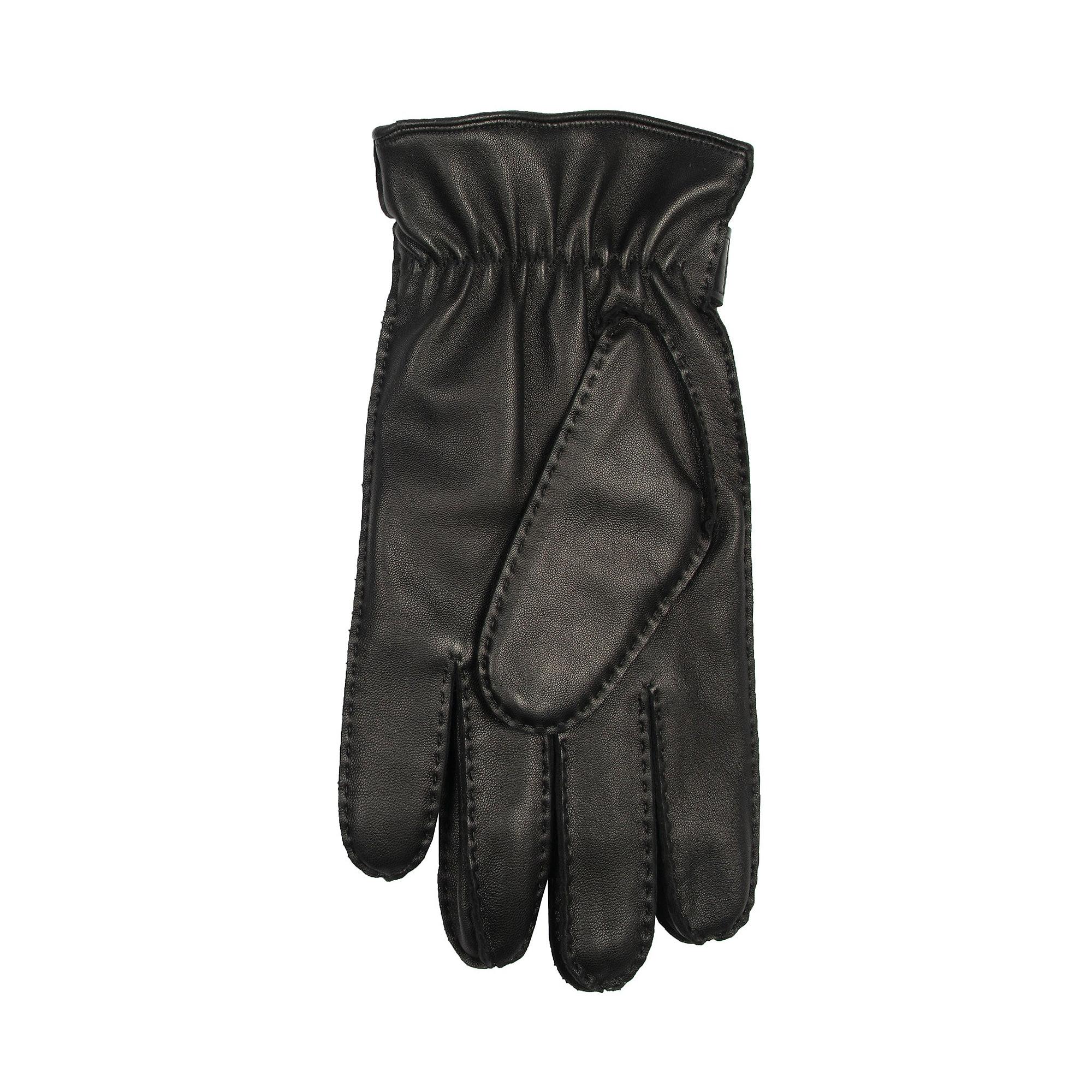 Product image 5 of 10 of Dents Men's Tetbury Handsewn Three-Point Wool and Cashmere Blend-Lined Leather Gloves - Black