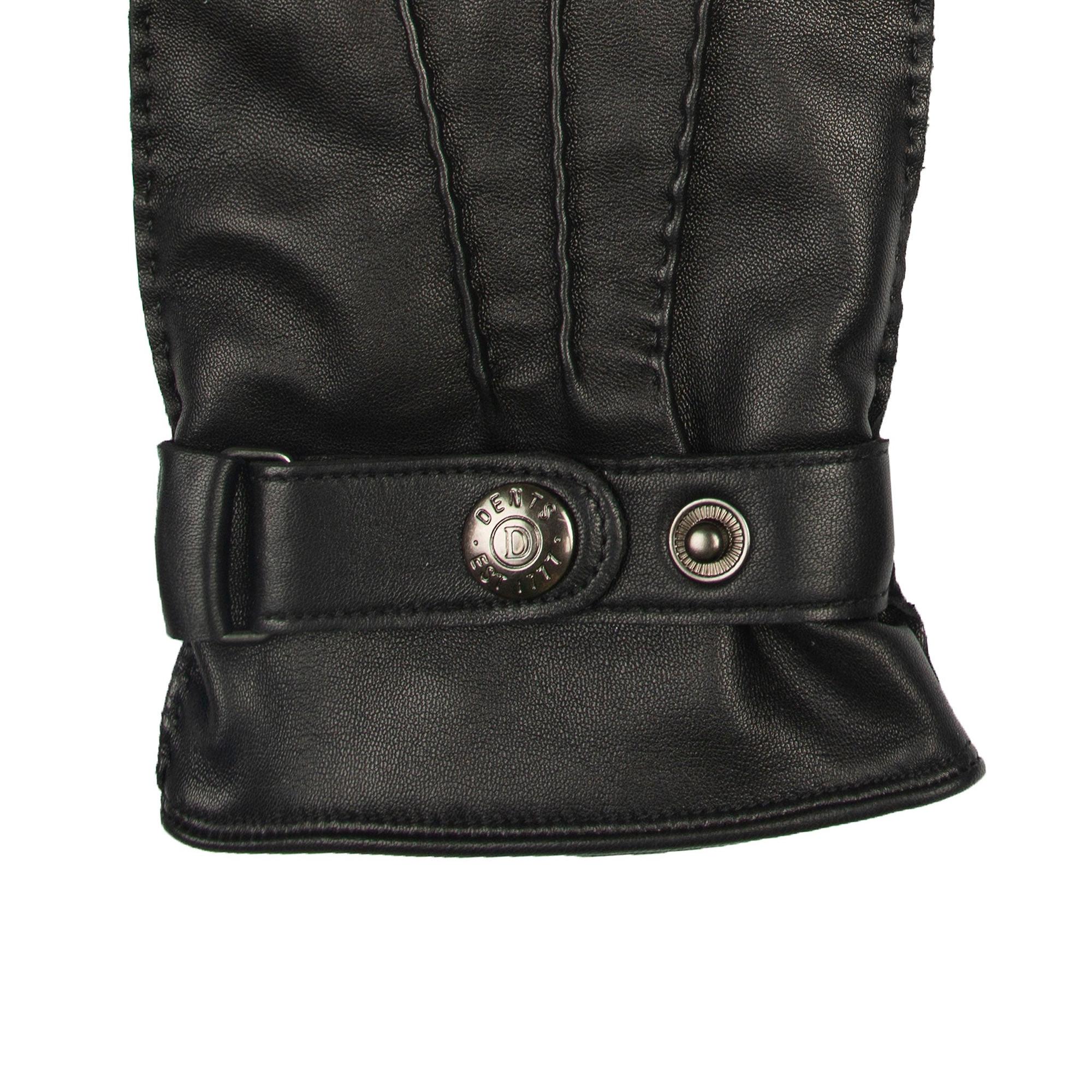 Product image 4 of 10 of Dents Men's Tetbury Handsewn Three-Point Wool and Cashmere Blend-Lined Leather Gloves - Black
