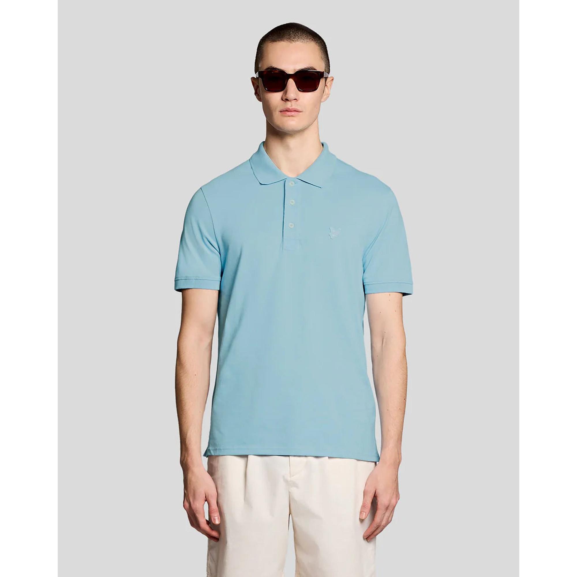 Product image 2 of 6 of Lyle & Scott Men's Superfine Polo Shirt - Airy Blue