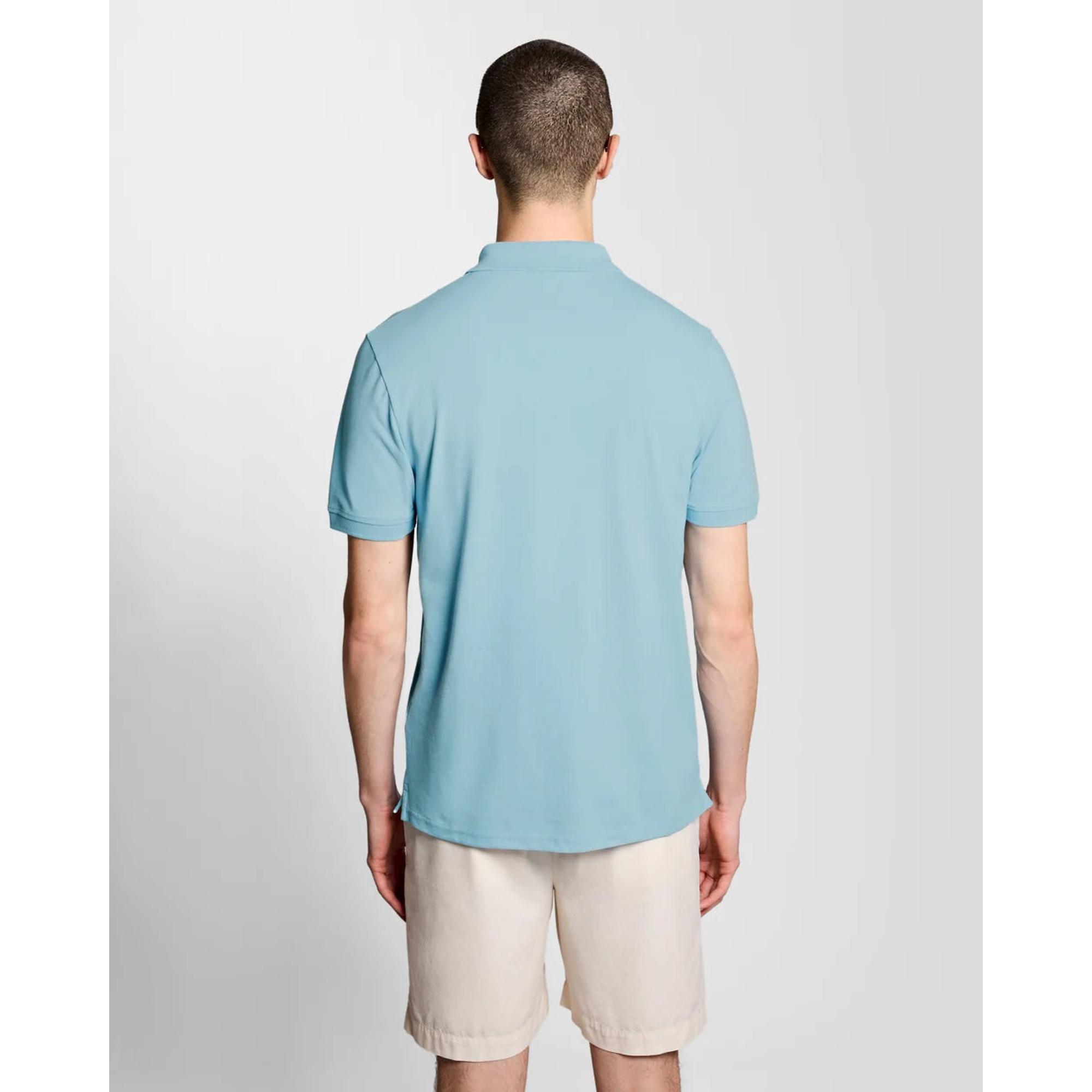 Product image 5 of 6 of Lyle & Scott Men's Superfine Polo Shirt - Airy Blue