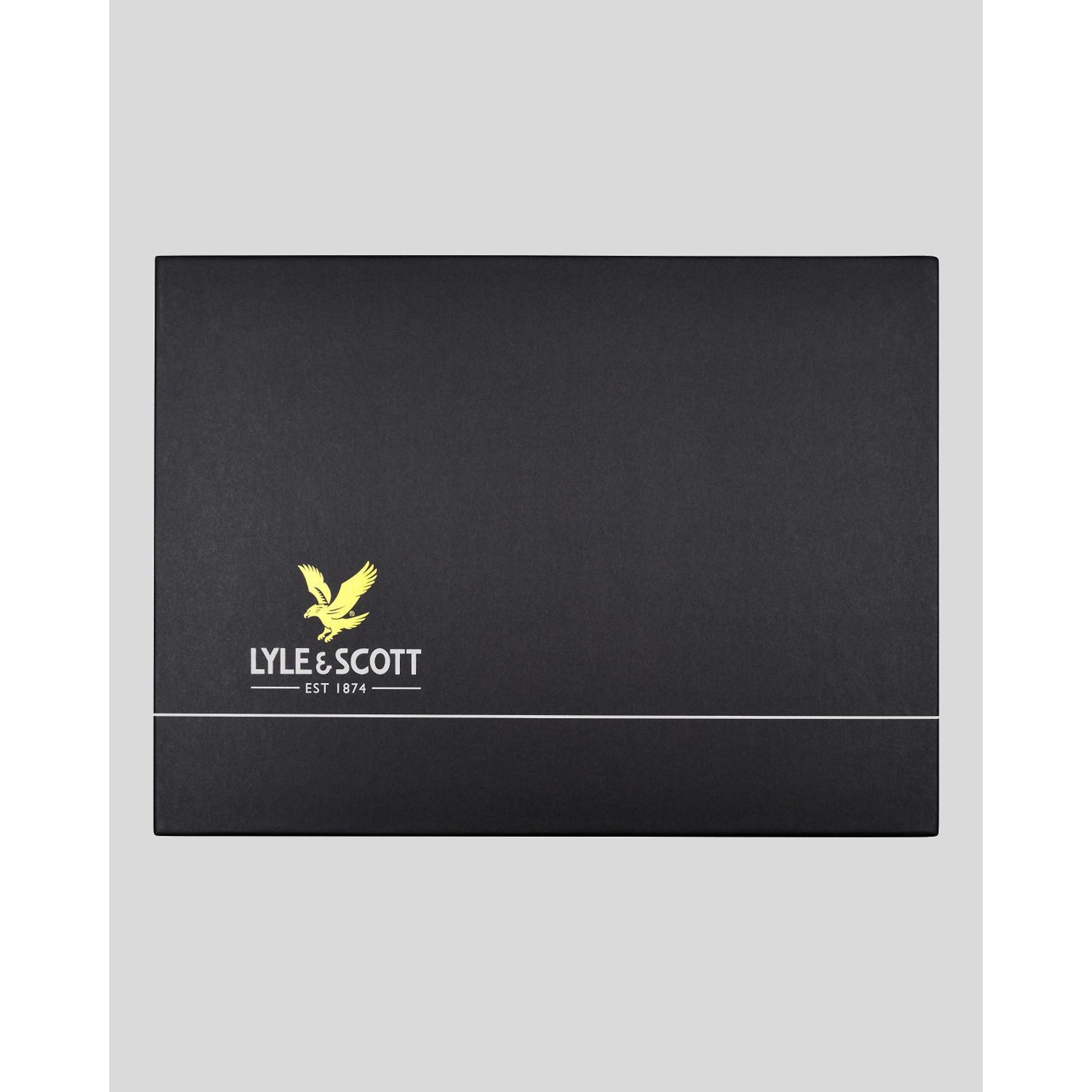 Product image 7 of 7 of Lyle & Scott Men's Lambswool Blend Checked Scarf & Beanie Gift Set - Argyle Teal