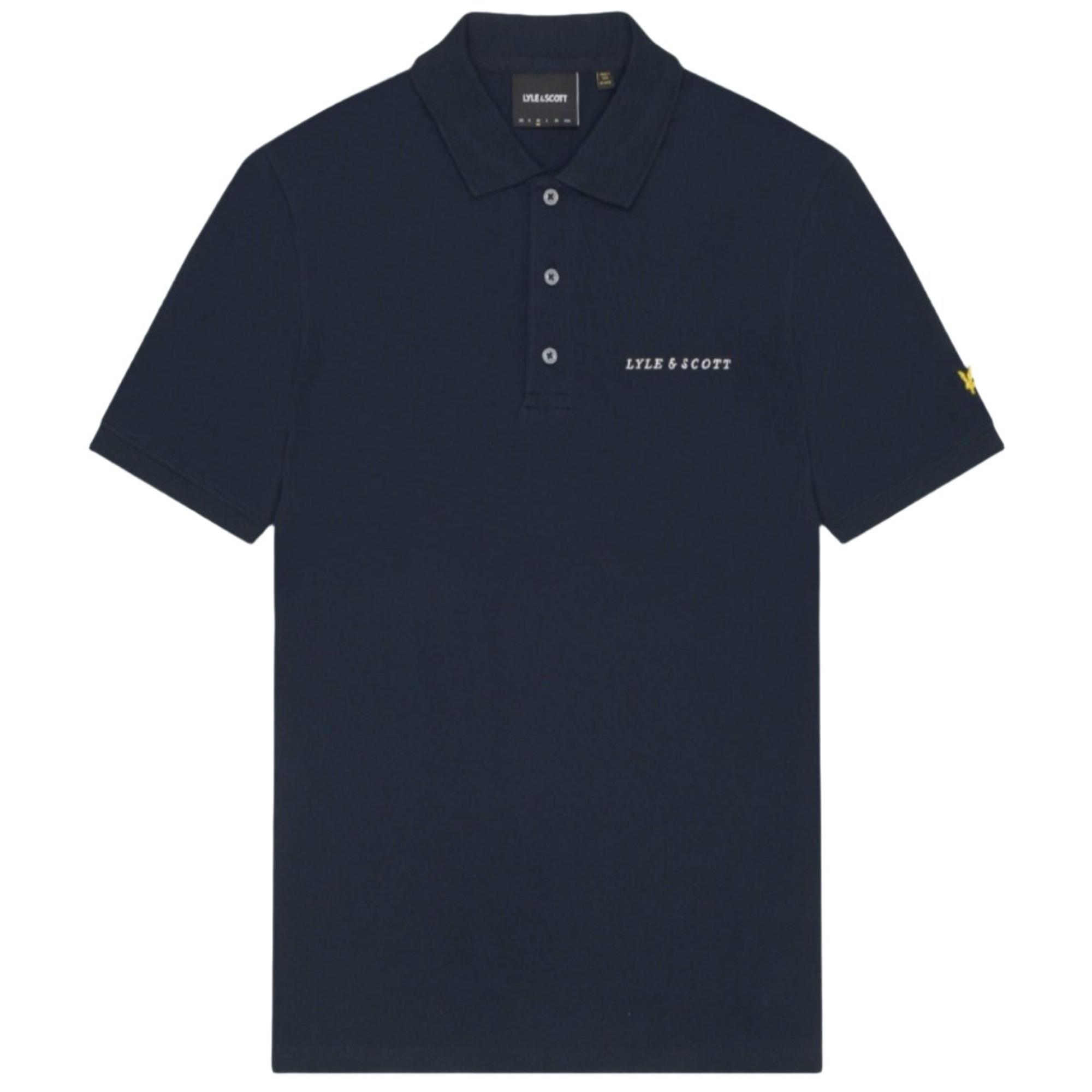 Product image 5 of 5 of Lyle & Scott Men's Embroidered Polo Shirt - Dark Navy/ Cove