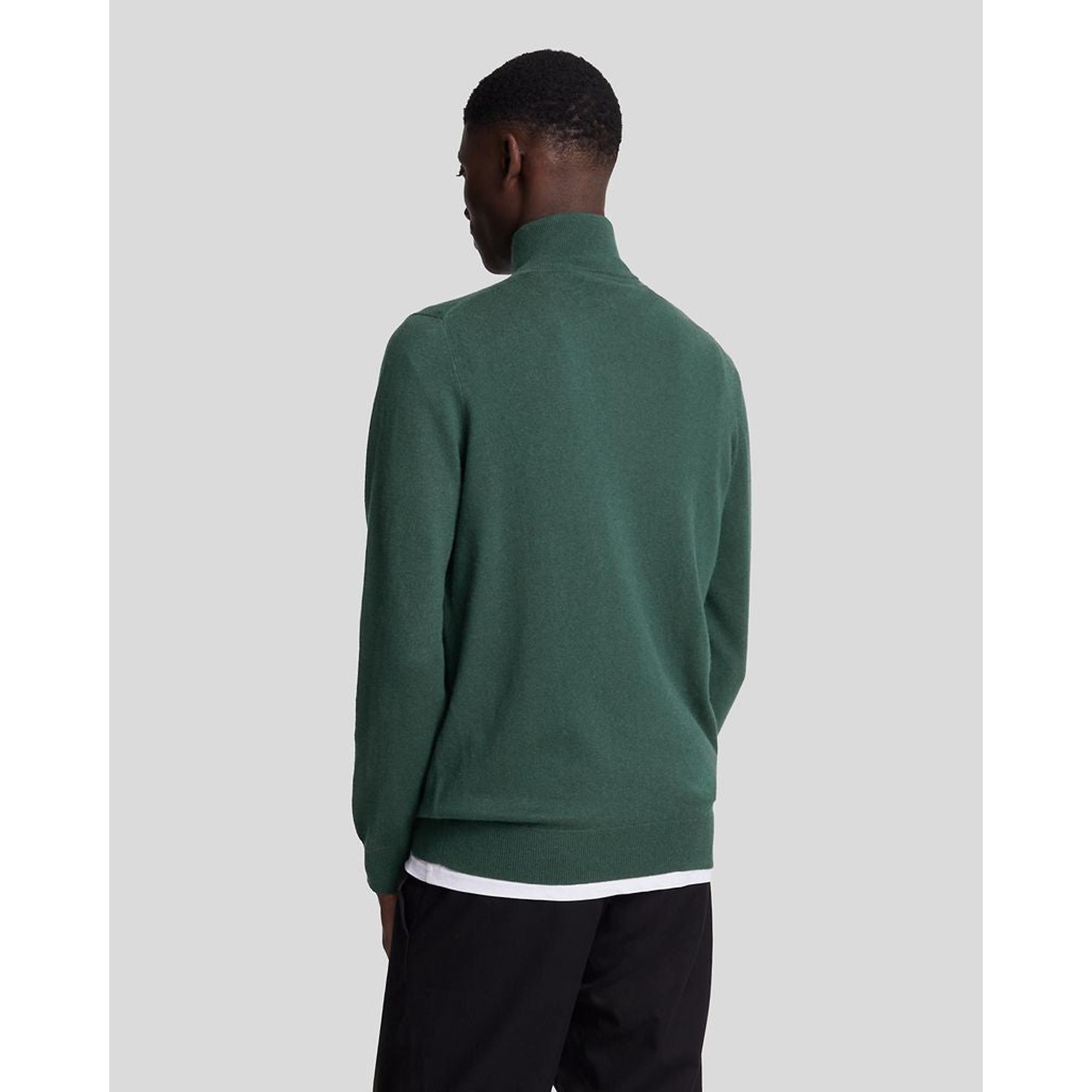 Product image 3 of 5 of Lyle & Scott Men's Cotton Merino 1/4 Zip Jumper - Argyle Teal