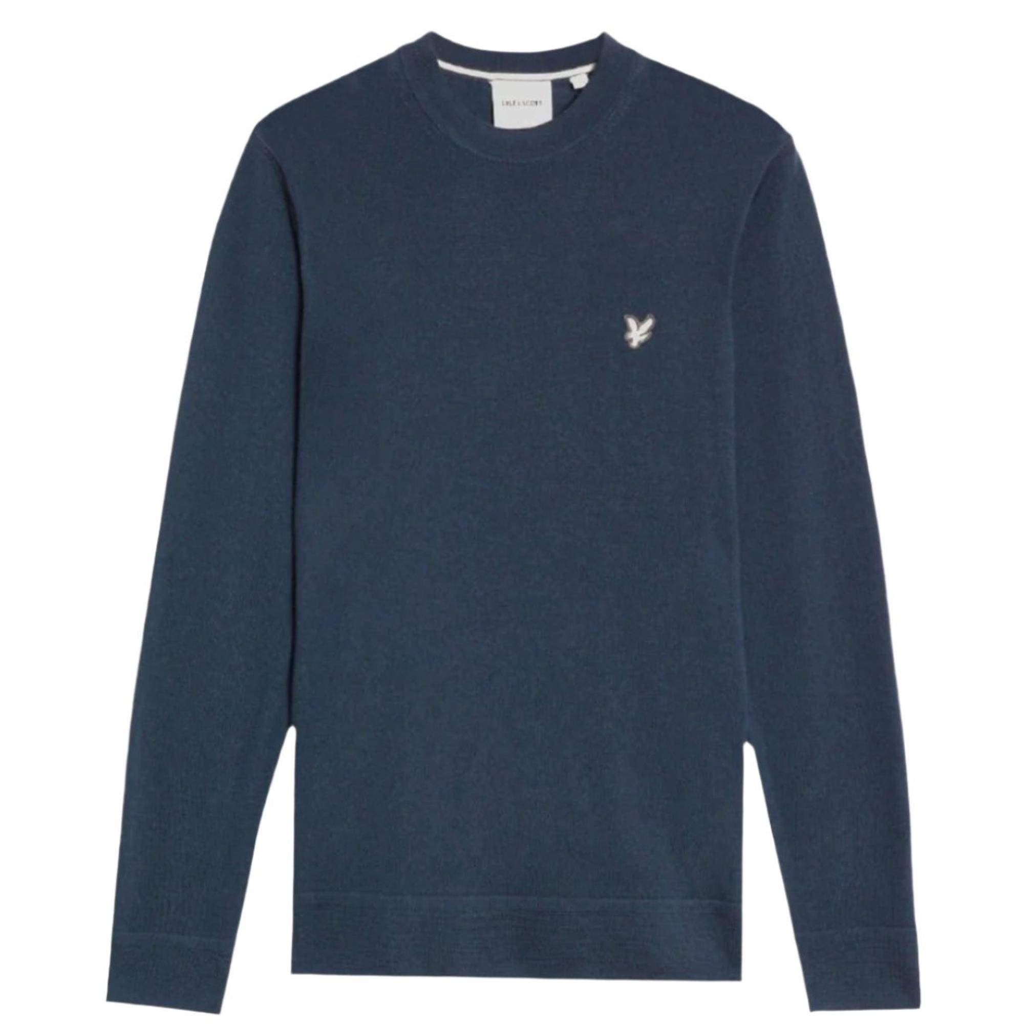 Product image 5 of 5 of Lyle & Scott Men's Premium Merino Crew Neck Jumper - Midnight Navy