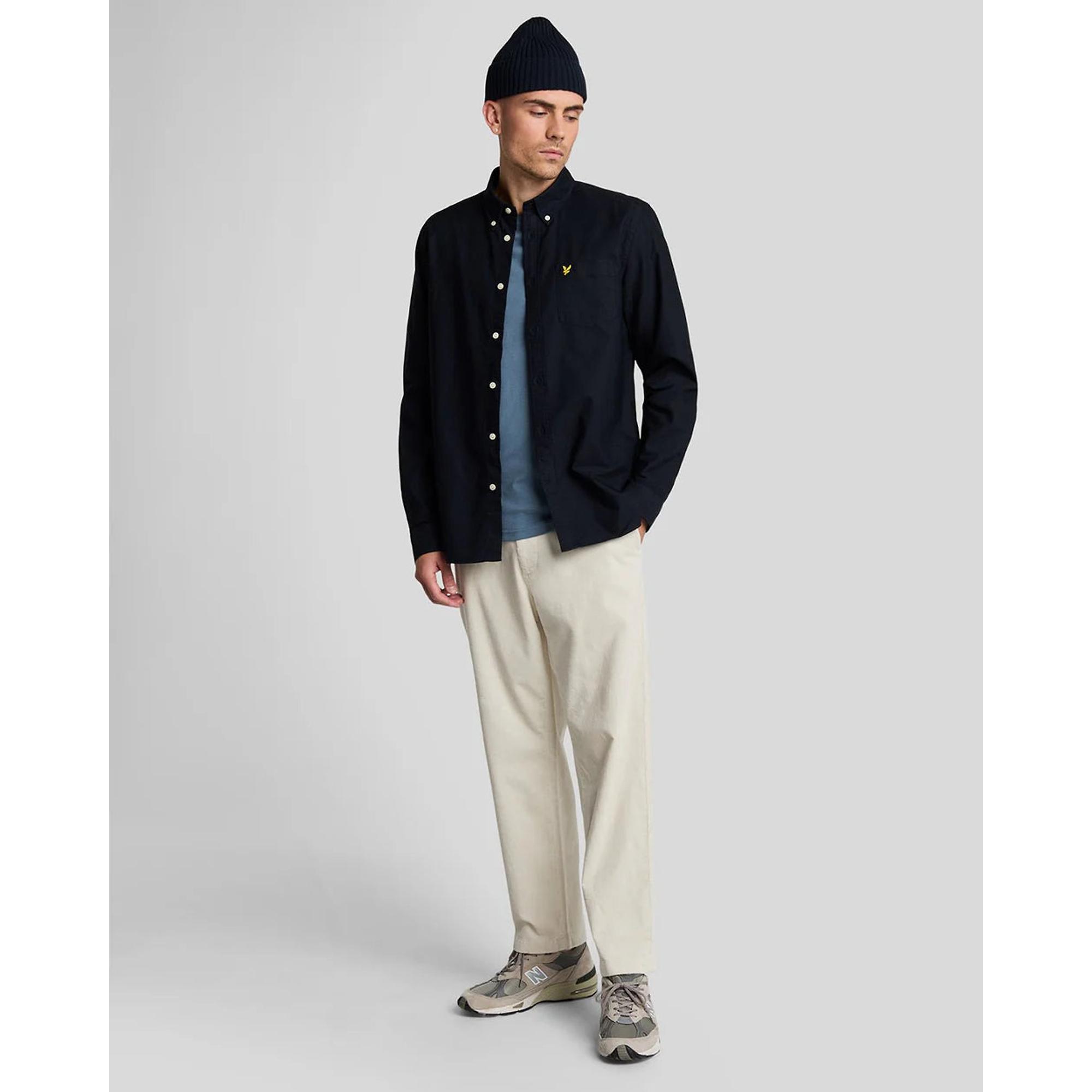 Product image 4 of 5 of Lyle & Scott Men's Plain Oxford Shirt - Dark Navy