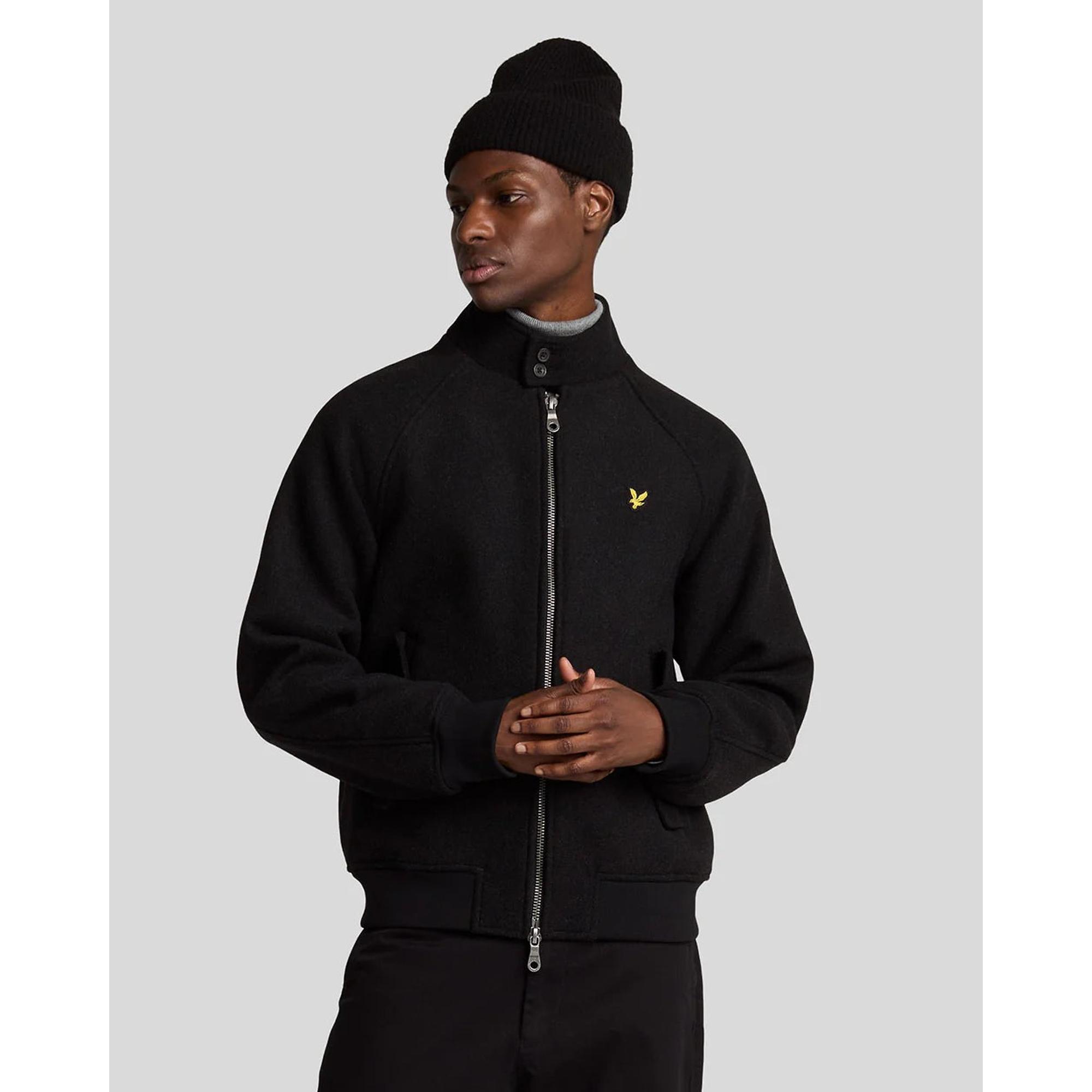 Product image 2 of 5 of Lyle & Scott Men's Double Face Wool Harrington - Jet Black