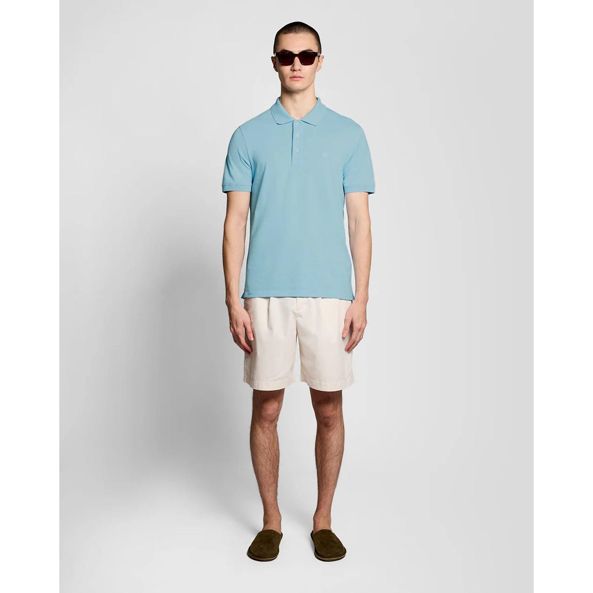 Product image 3 of 6 of Lyle & Scott Men's Superfine Polo Shirt - Airy Blue