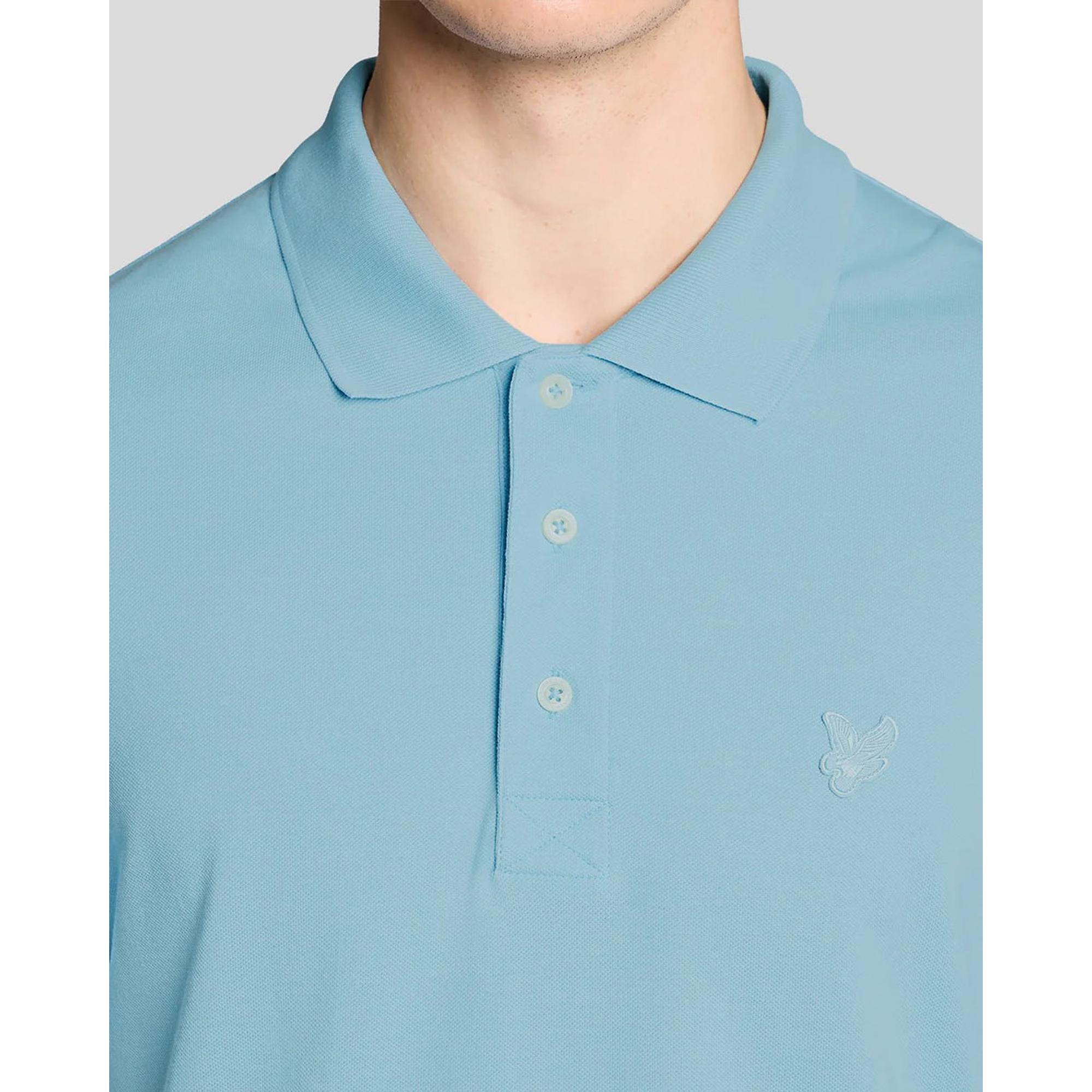 Product image 4 of 6 of Lyle & Scott Men's Superfine Polo Shirt - Airy Blue
