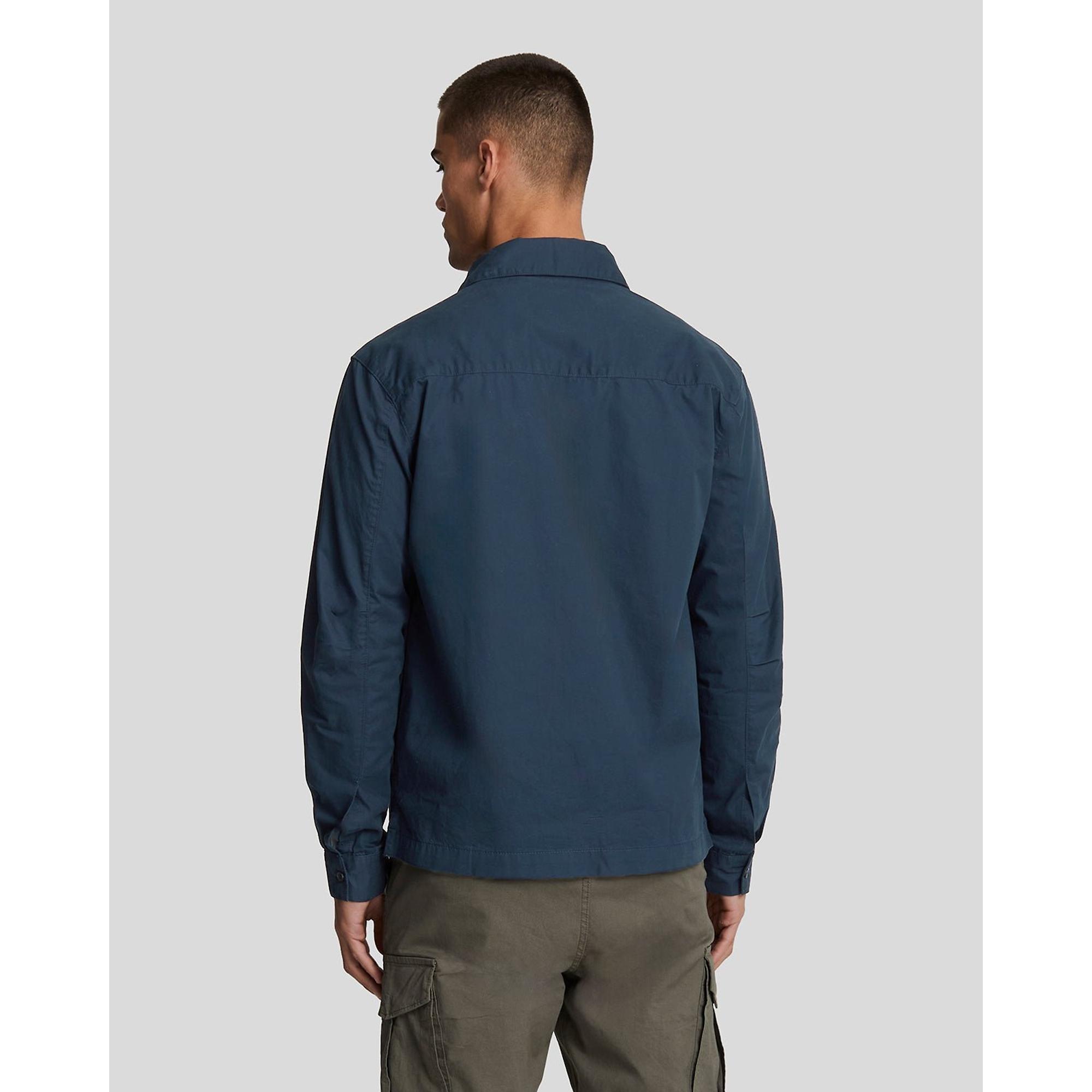 Product image 2 of 5 of Lyle & Scott Men's Premium Pleated Pocket Overshirt - Midnight Blue