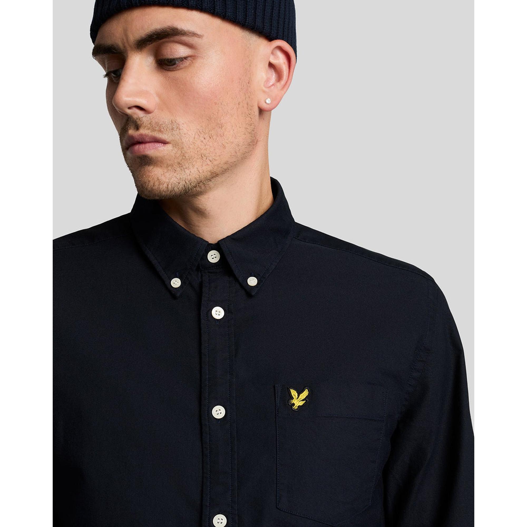 Product image 2 of 5 of Lyle & Scott Men's Plain Oxford Shirt - Dark Navy