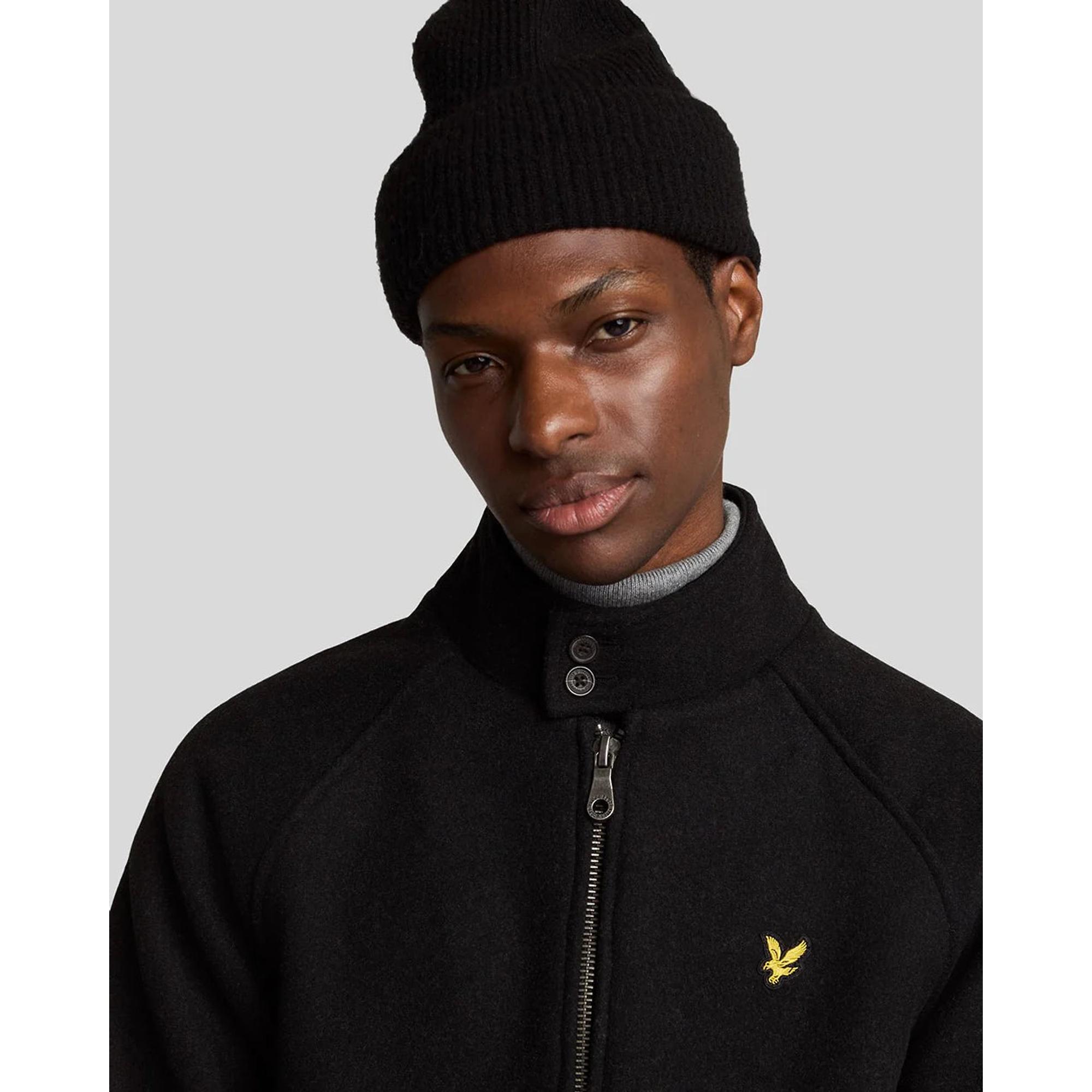 Product image 3 of 5 of Lyle & Scott Men's Double Face Wool Harrington - Jet Black