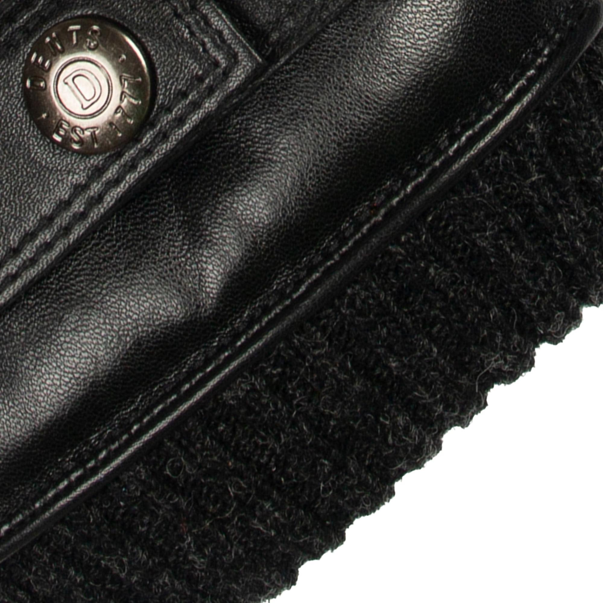 Product image 10 of 10 of Dents Men's Skipton Water-Resistant Faux Fur-Lined Leather Gloves - Black