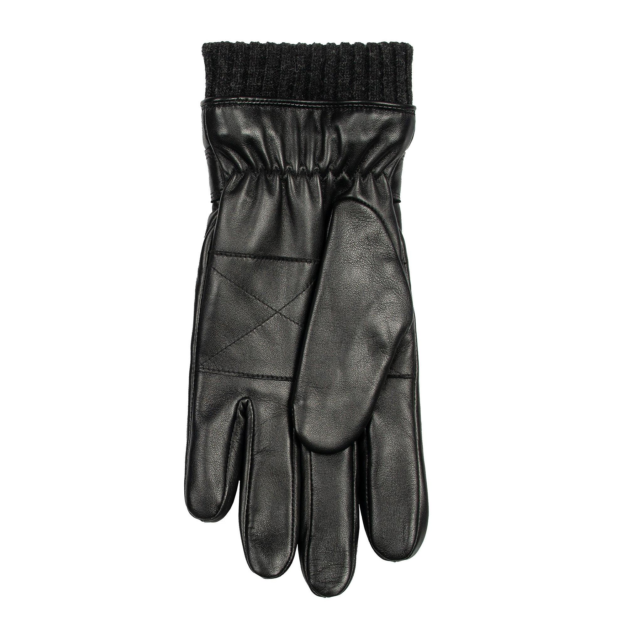 Product image 5 of 10 of Dents Men's Skipton Water-Resistant Faux Fur-Lined Leather Gloves - Black