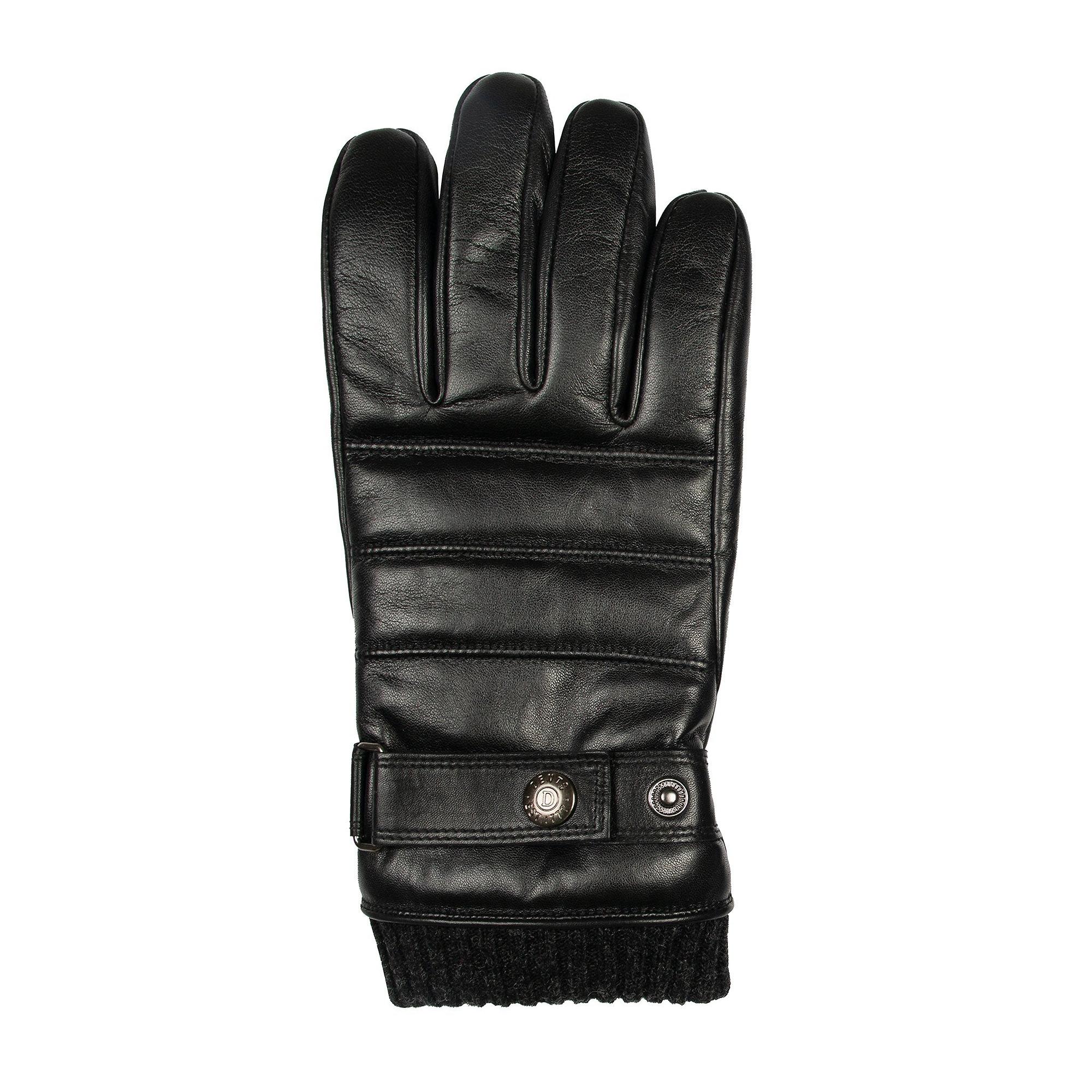 Product image 3 of 10 of Dents Men's Skipton Water-Resistant Faux Fur-Lined Leather Gloves - Black