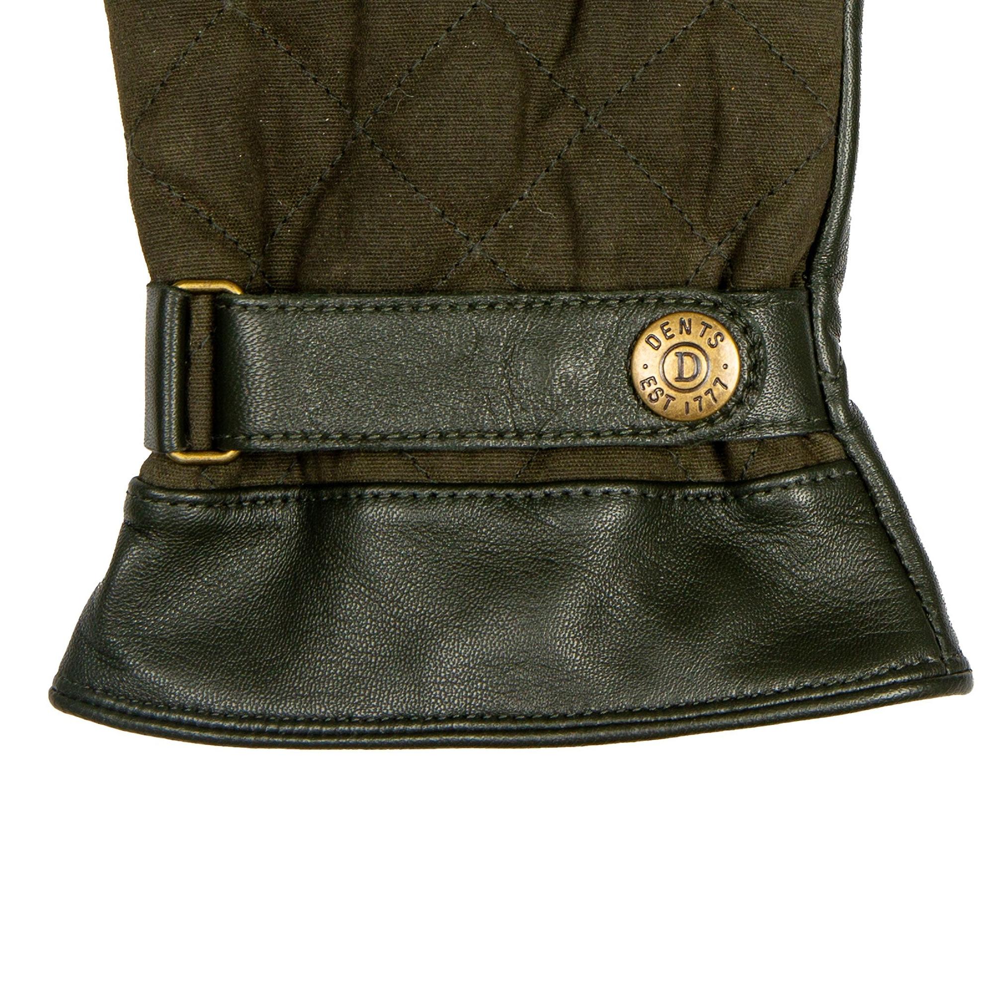 Product image 6 of 12 of Dents Men's Bruton Touchscreen Water-Resistant Fleece-Lined Leather Gloves - Olive