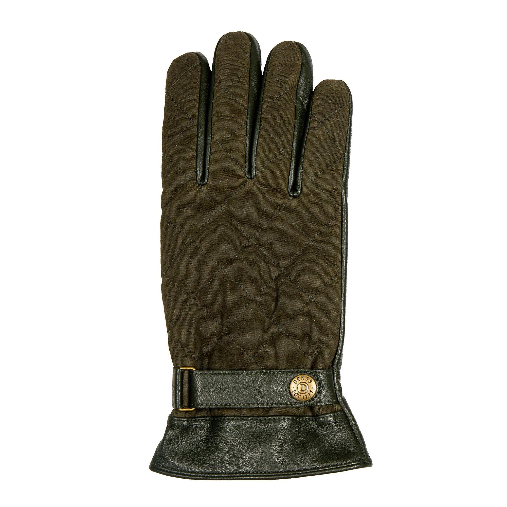 Product image 5 of 12 of Dents Men's Bruton Touchscreen Water-Resistant Fleece-Lined Leather Gloves - Olive
