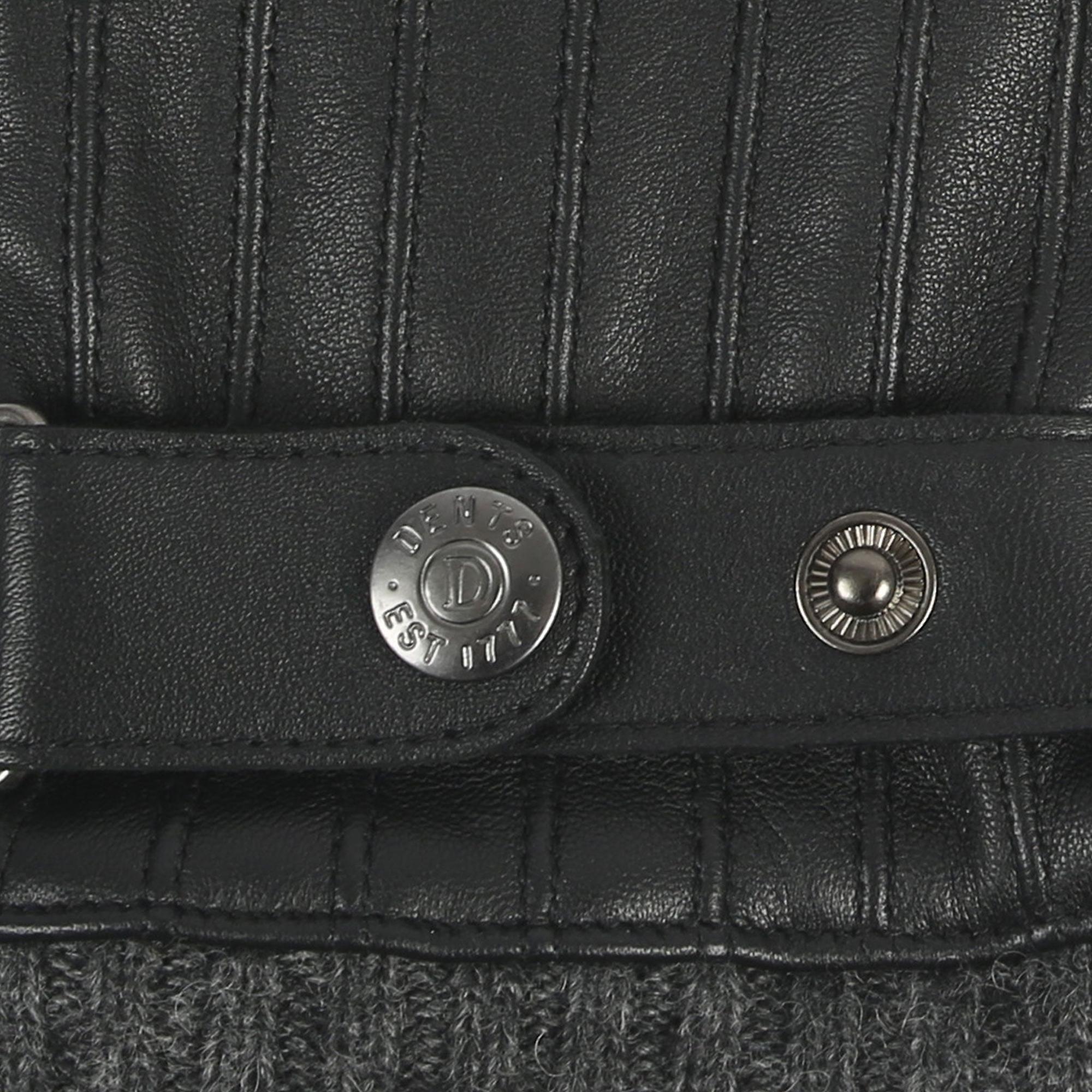 Product image 10 of 12 of Dents Men’s Sherborne Touchscreen Wool Blend-Lined Leather Gloves - Black/Grey