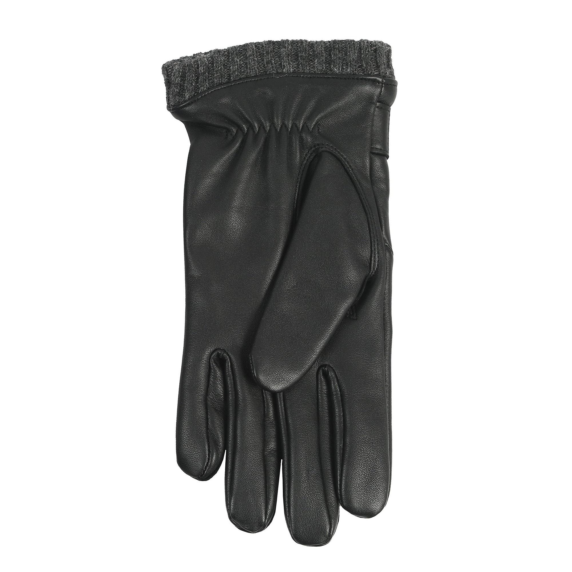 Product image 7 of 12 of Dents Men’s Sherborne Touchscreen Wool Blend-Lined Leather Gloves - Black/Grey