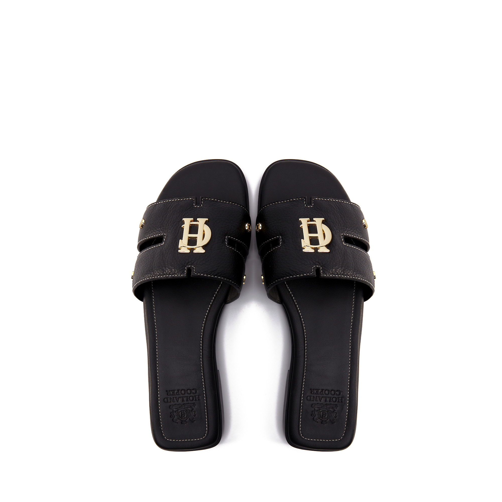 Product image 3 of 5 of Holland Cooper Women's Monogram Slides - Black Leather