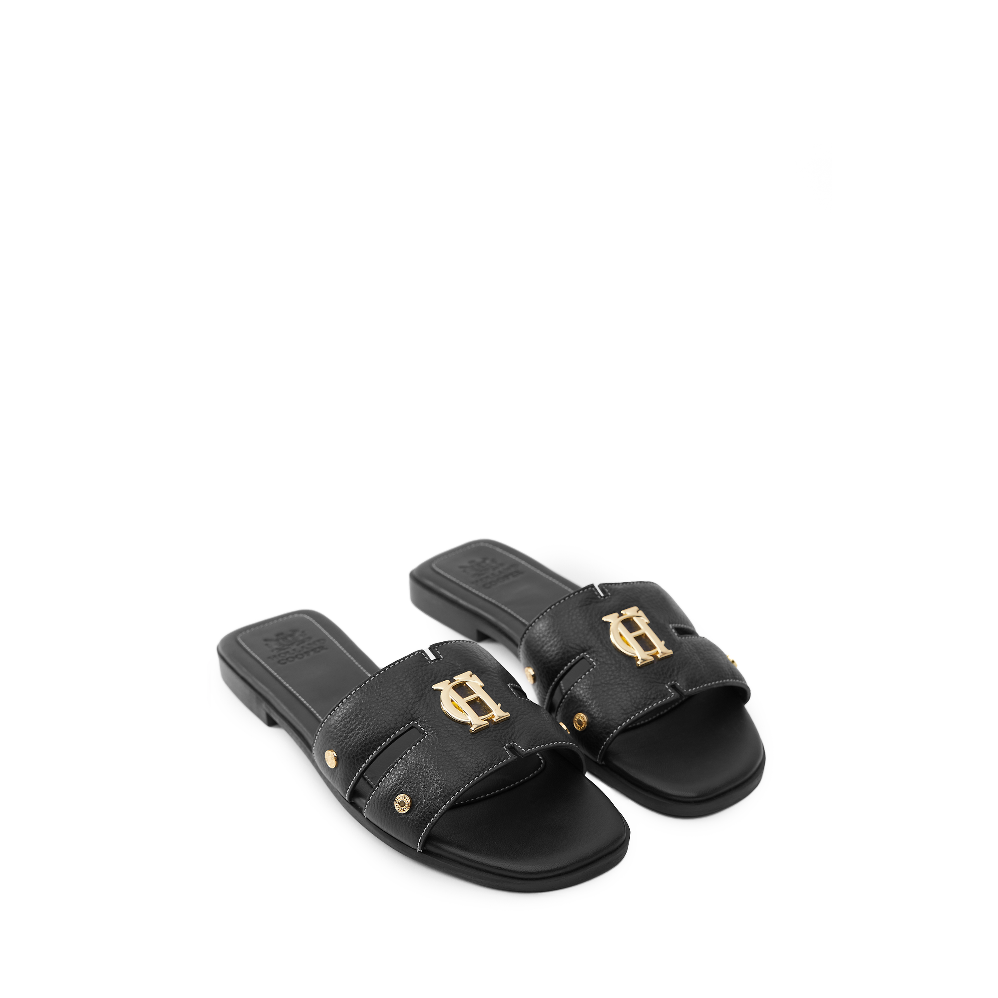Product image 2 of 5 of Holland Cooper Women's Monogram Slides - Black Leather