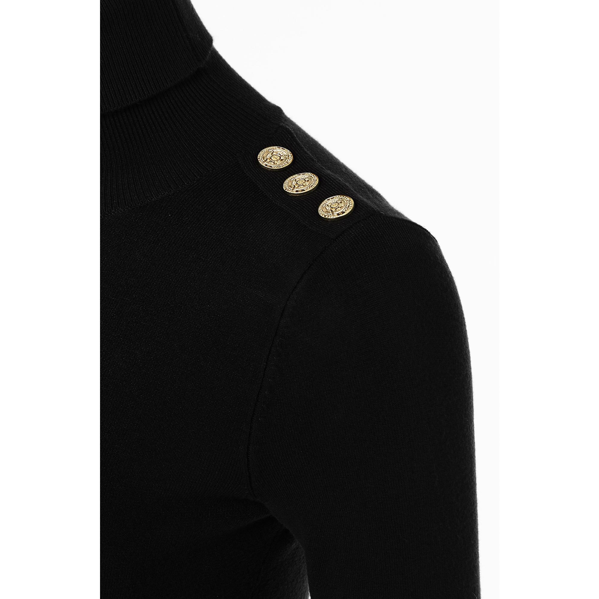 Product image 8 of 11 of Holland Cooper Women's Buttoned Knit Roll Neck - Black