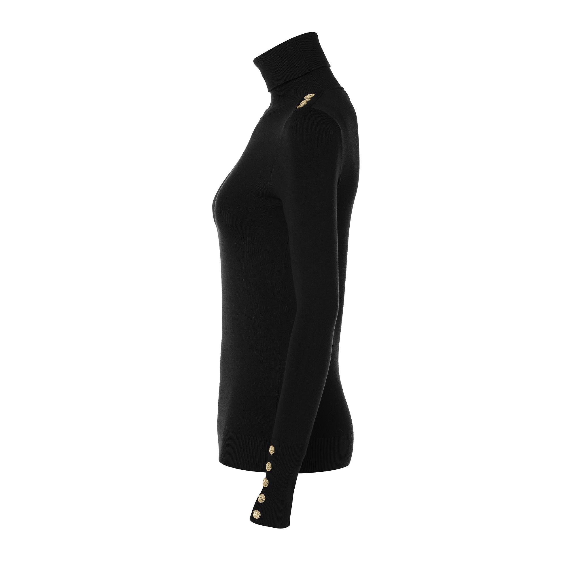 Product image 3 of 11 of Holland Cooper Women's Buttoned Knit Roll Neck - Black