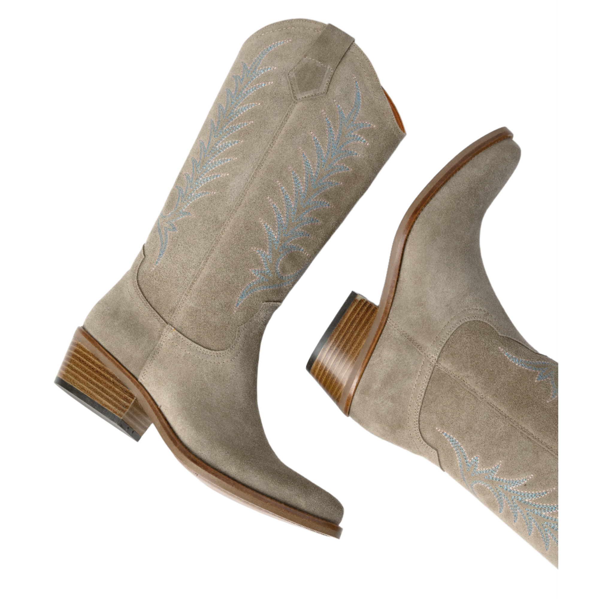 Product image 3 of 5 of Penelope Chilvers Women's Goldie Embroidered Cowboy Boots - Sand