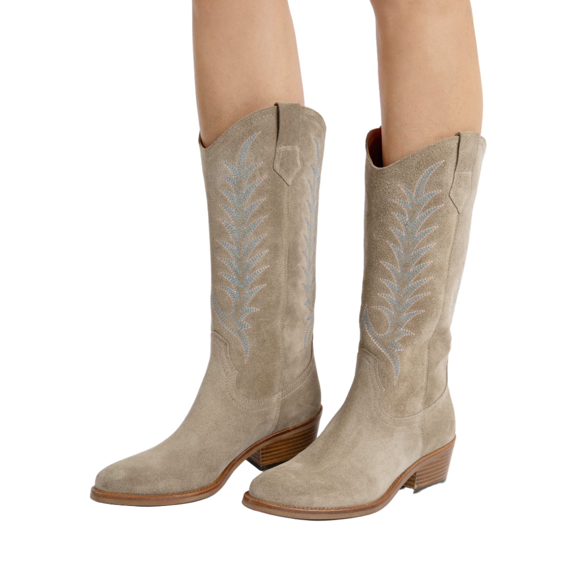 Product image 4 of 5 of Penelope Chilvers Women's Goldie Embroidered Cowboy Boots - Sand