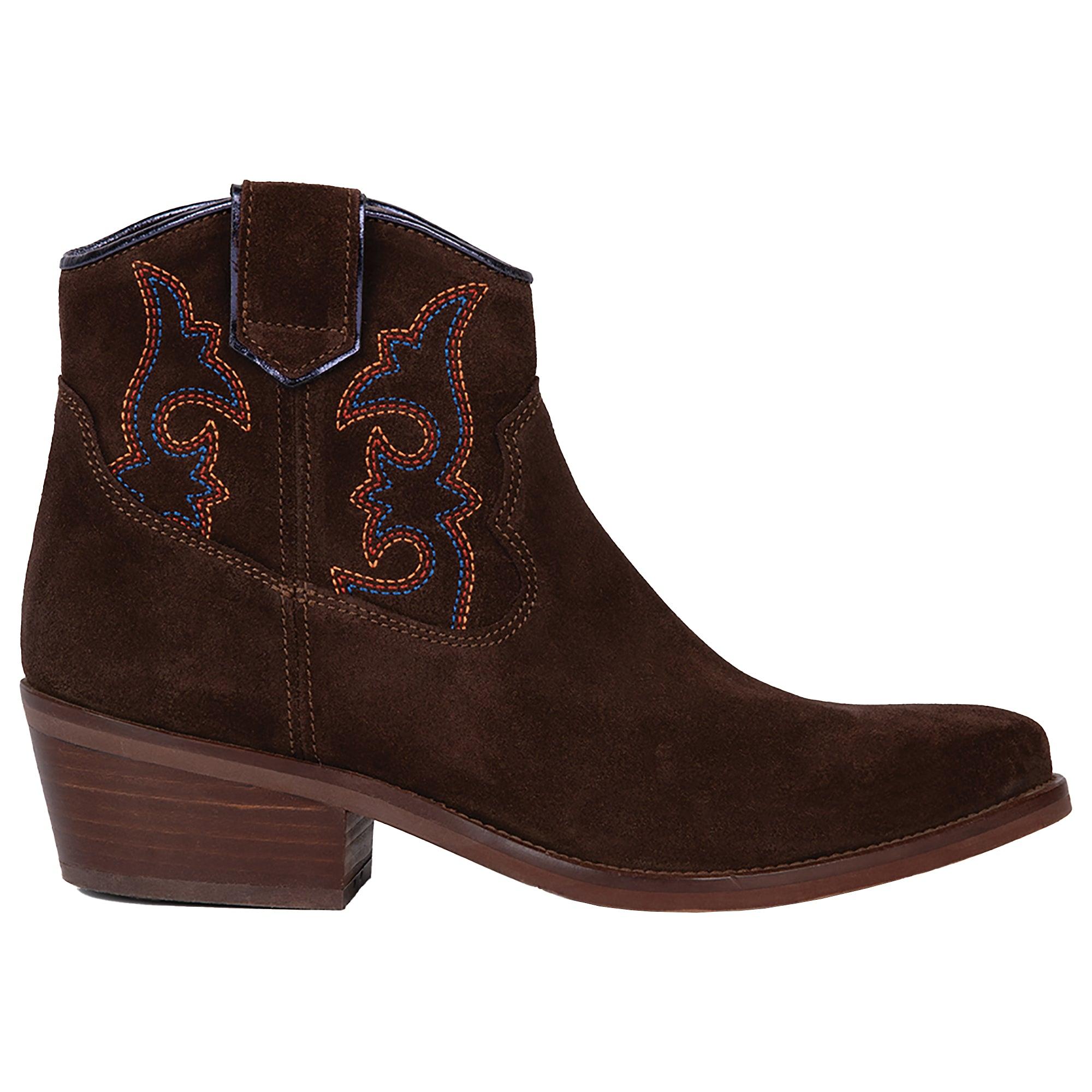 Product image 1 of 3 of Penelope Chilvers Women's Cassidy Suede Embroidered Boots - Bitter Chocolate