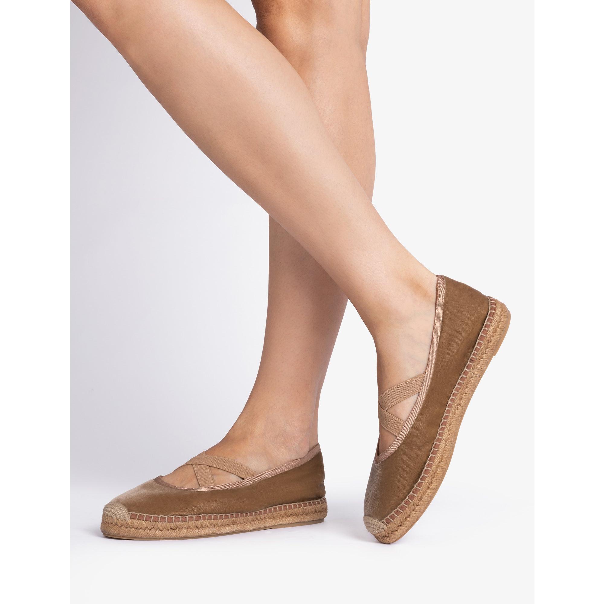 Product image 2 of 5 of Penelope Chilvers Women's Chico Velvet Espadrilles - Honey