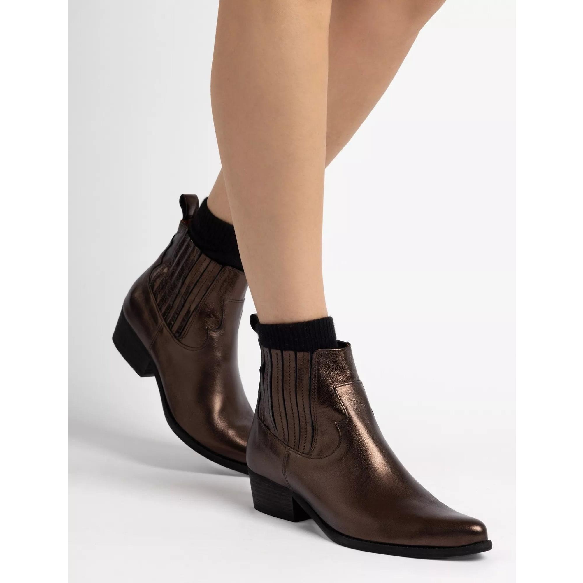 Product image 6 of 6 of Penelope Chilvers Women's Frontier Metallic Leather Boot - Walnut