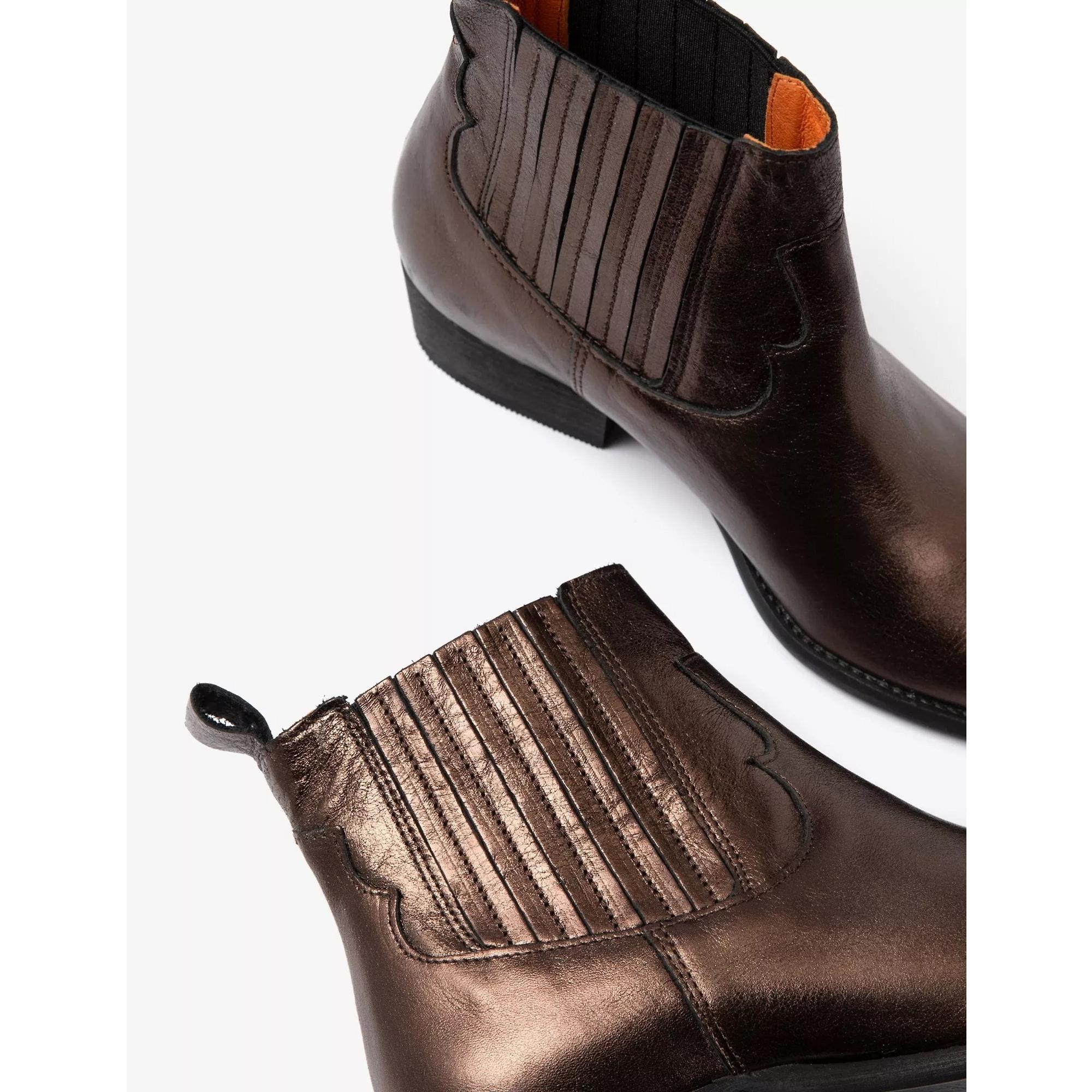 Product image 4 of 6 of Penelope Chilvers Women's Frontier Metallic Leather Boot - Walnut