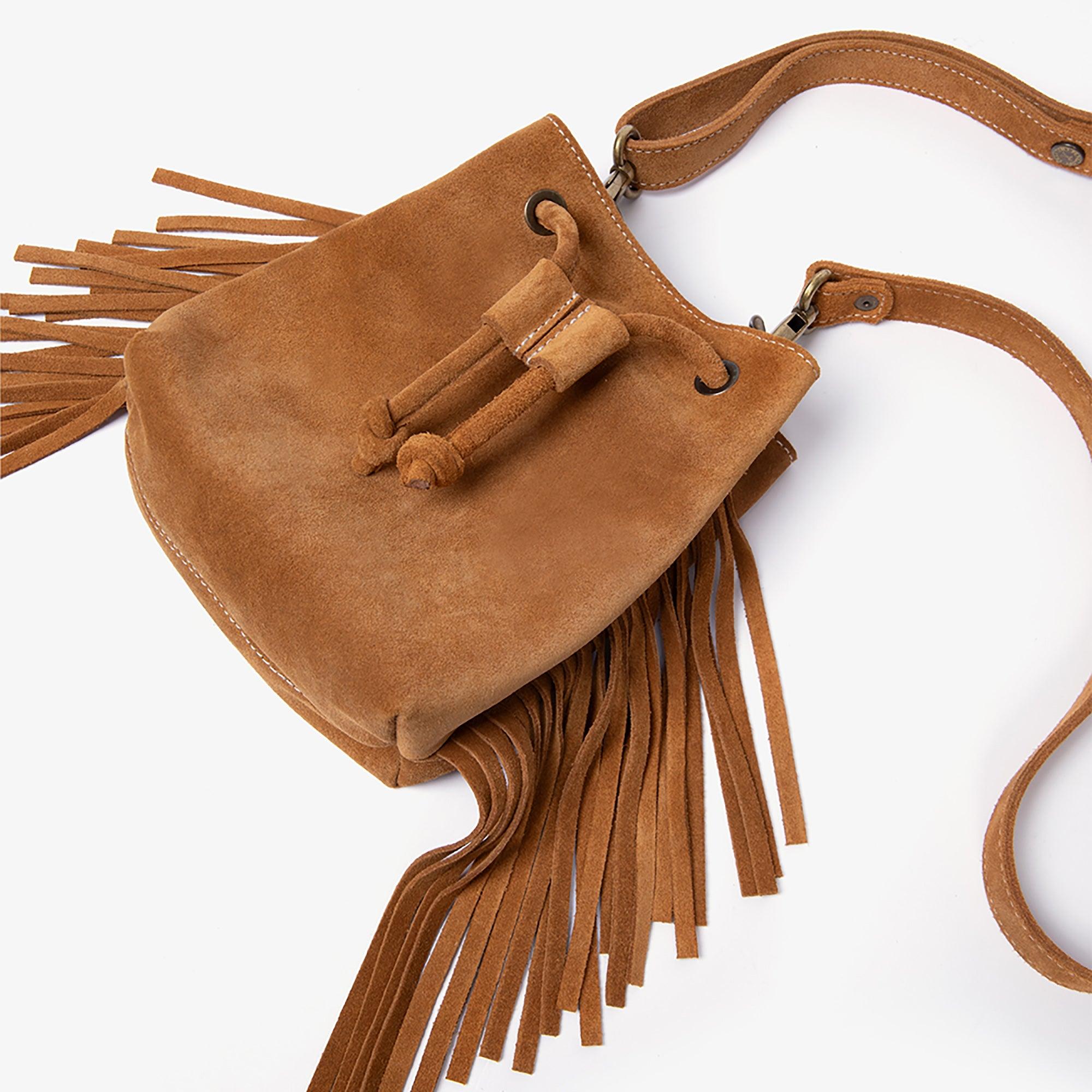 Product image 2 of 3 of Penelope Chilvers Women's Mini Fringe Suede Bag - Tan