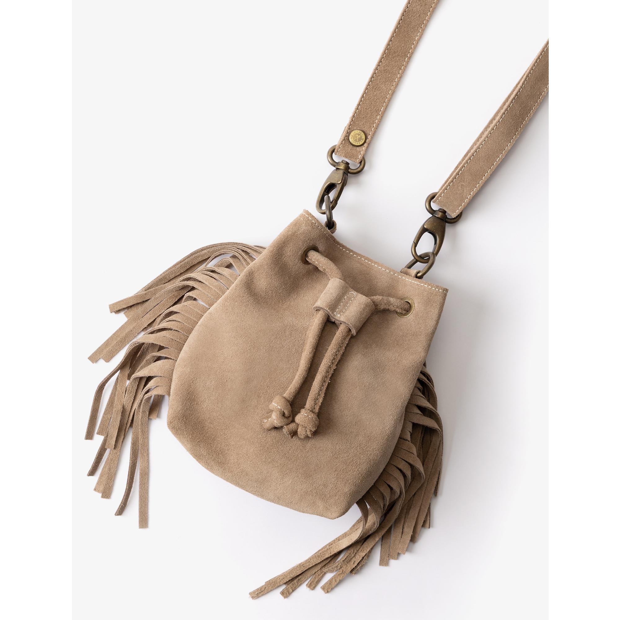 Product image 2 of 3 of Penelope Chilvers Women's Mini Fringe Suede Bag - Taupe