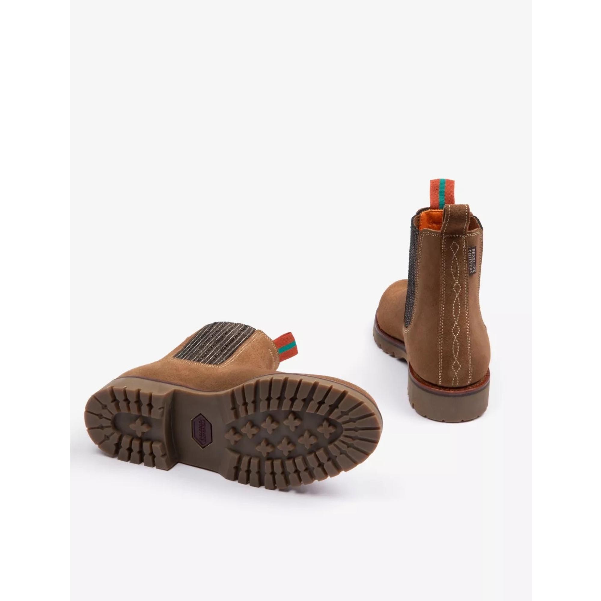 Product image 4 of 5 of Penelope Chilvers Women's Oscar Suede Chelsea Boots - Sesame/Bronze