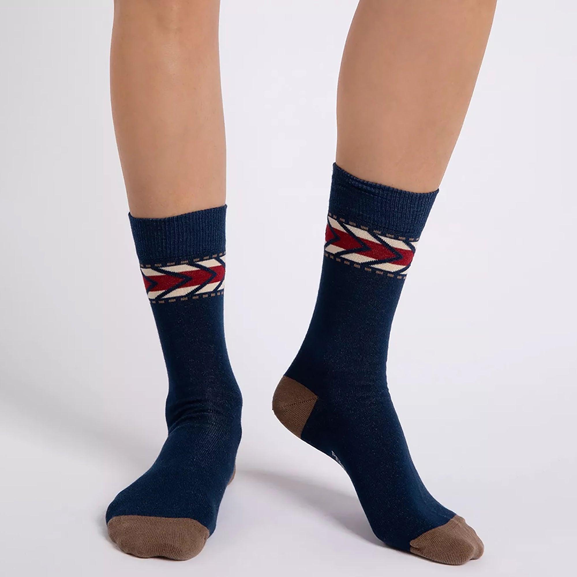 Product image 3 of 4 of Penelope Chilvers Women's Wyoming Cotton Socks (3 pack) - Orange/Multi