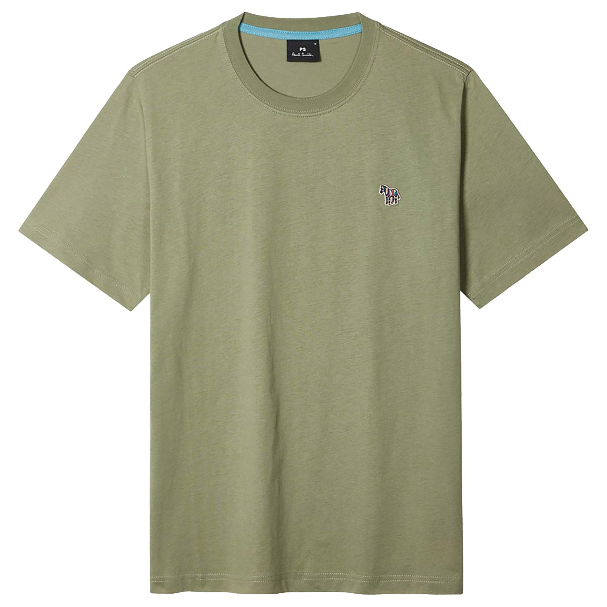 Product image 1 of 5 of PS By Paul Smith Men's Organic Cotton Zebra Logo T-Shirt - Washed Green