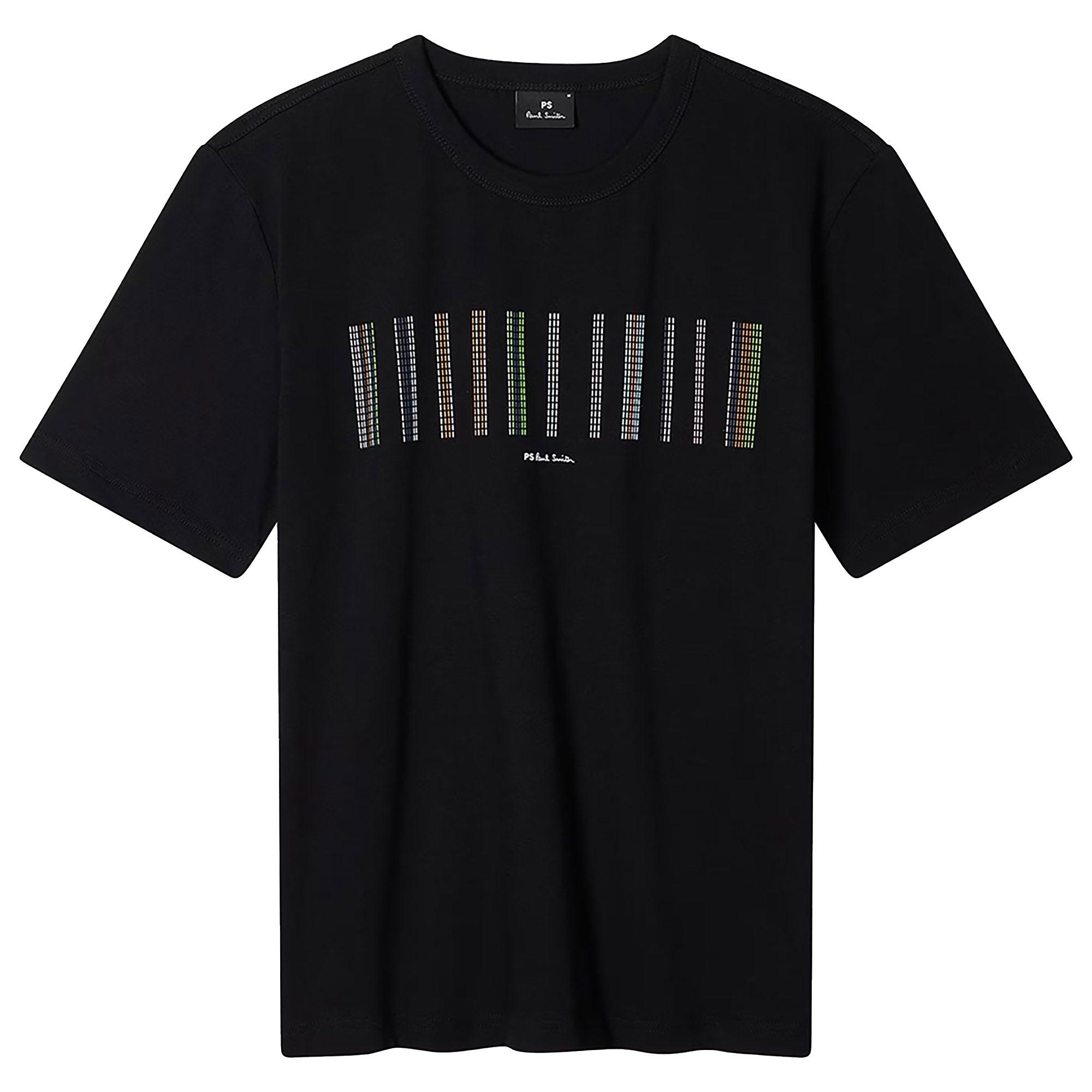Product image 9 of 9 of PS By Paul Smith Men's Stitch Stripe Print T-Shirt - Black