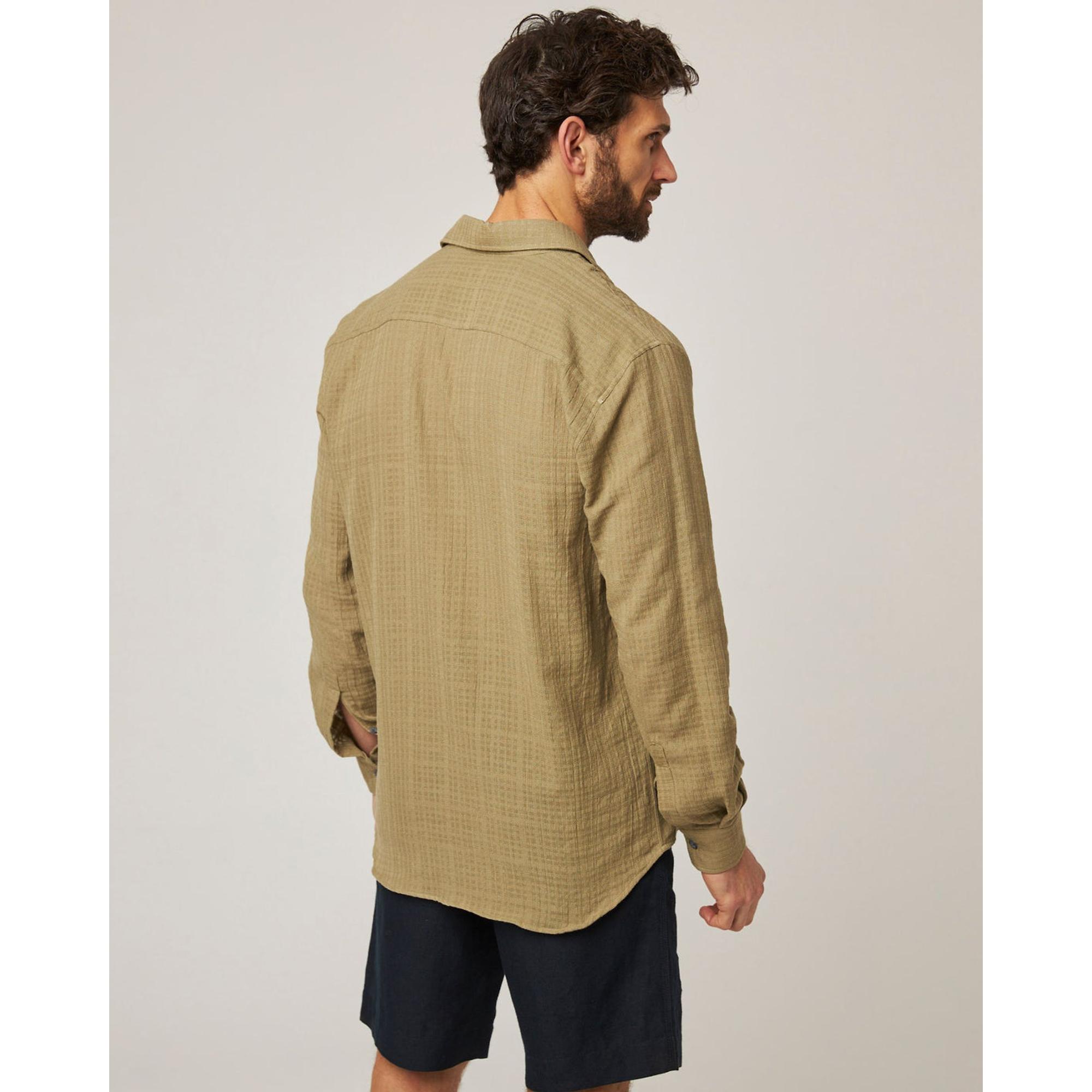 Product image 6 of 8 of Peregrine Men's Made In England Resort Shirt - Moss