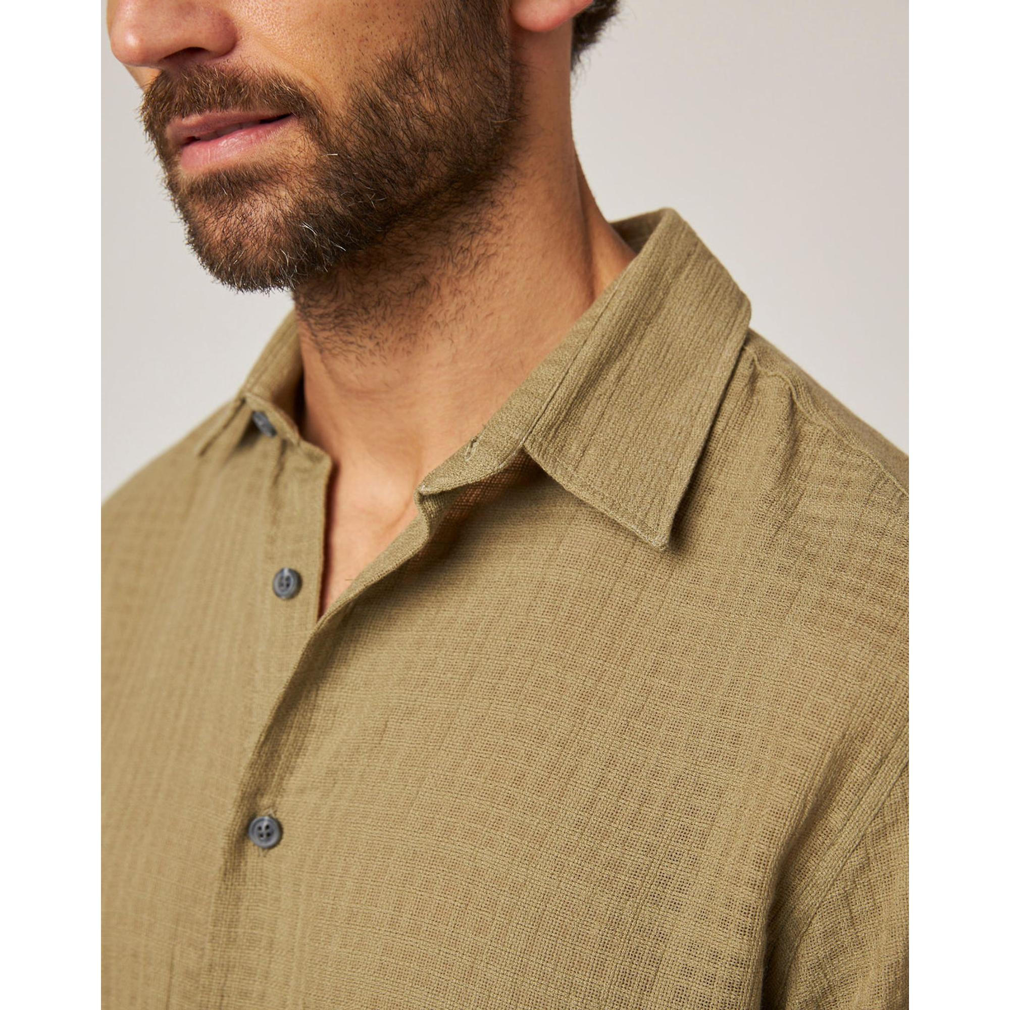 Product image 7 of 8 of Peregrine Men's Made In England Resort Shirt - Moss